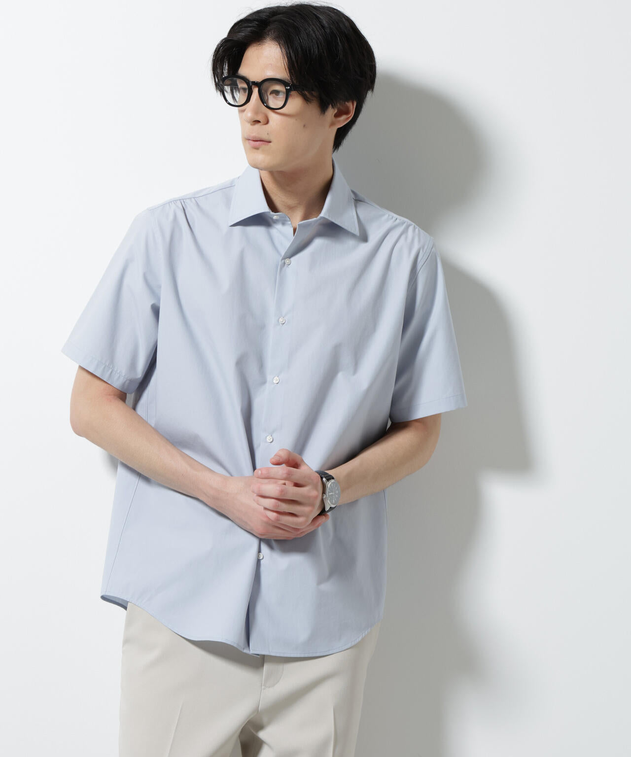 「N shirt」 速乾 セミワイドカラーシャツ半袖 6685121230