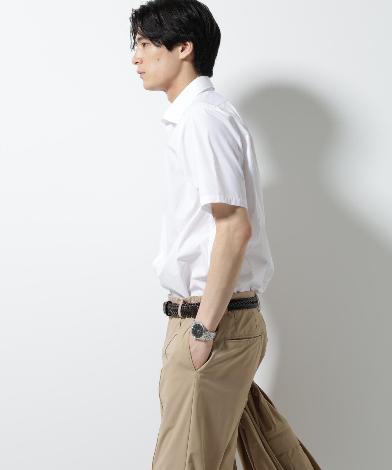 「N shirt」 速乾 セミワイドカラーシャツ半袖 6685121230