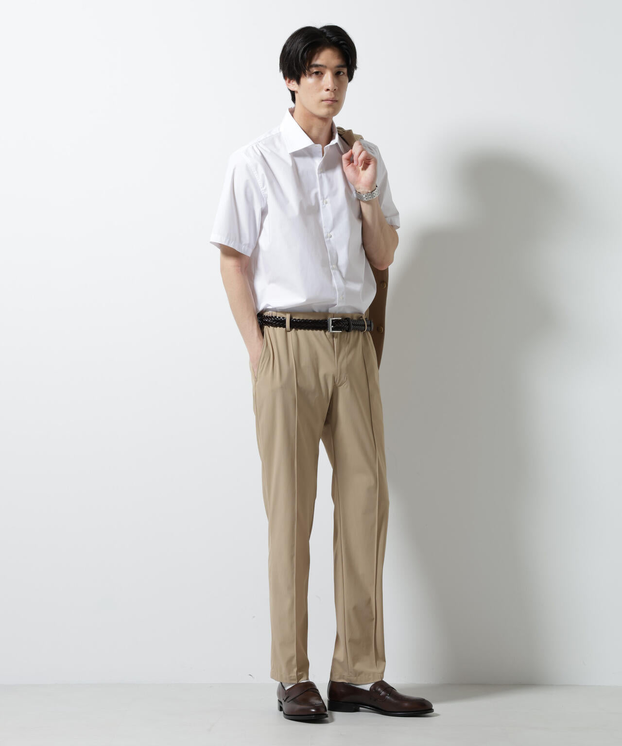 「N shirt」 速乾 セミワイドカラーシャツ半袖 6685121230