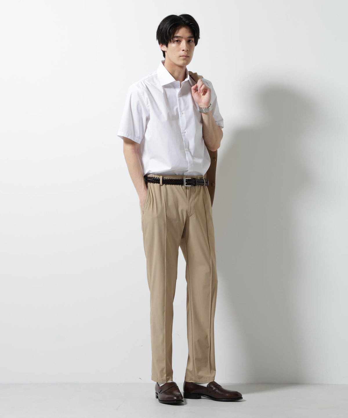 「N shirt」 速乾 セミワイドカラーシャツ半袖 6685121230