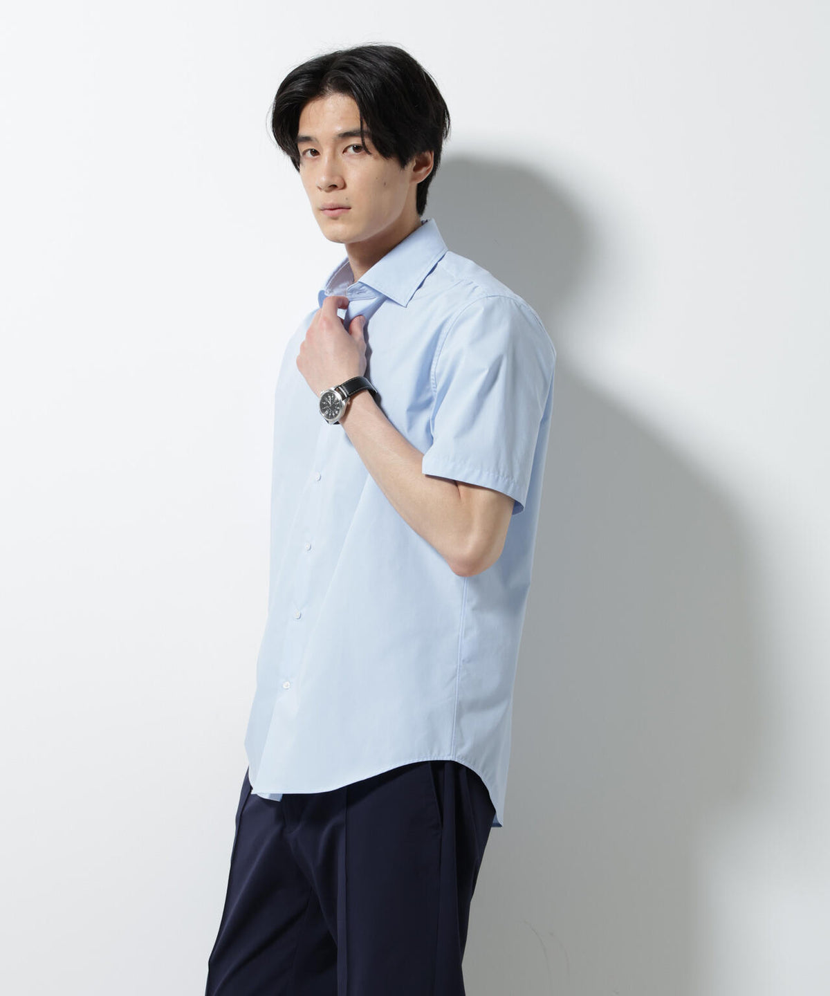 「N shirt」 速乾 セミワイドカラーシャツ半袖 6685121230