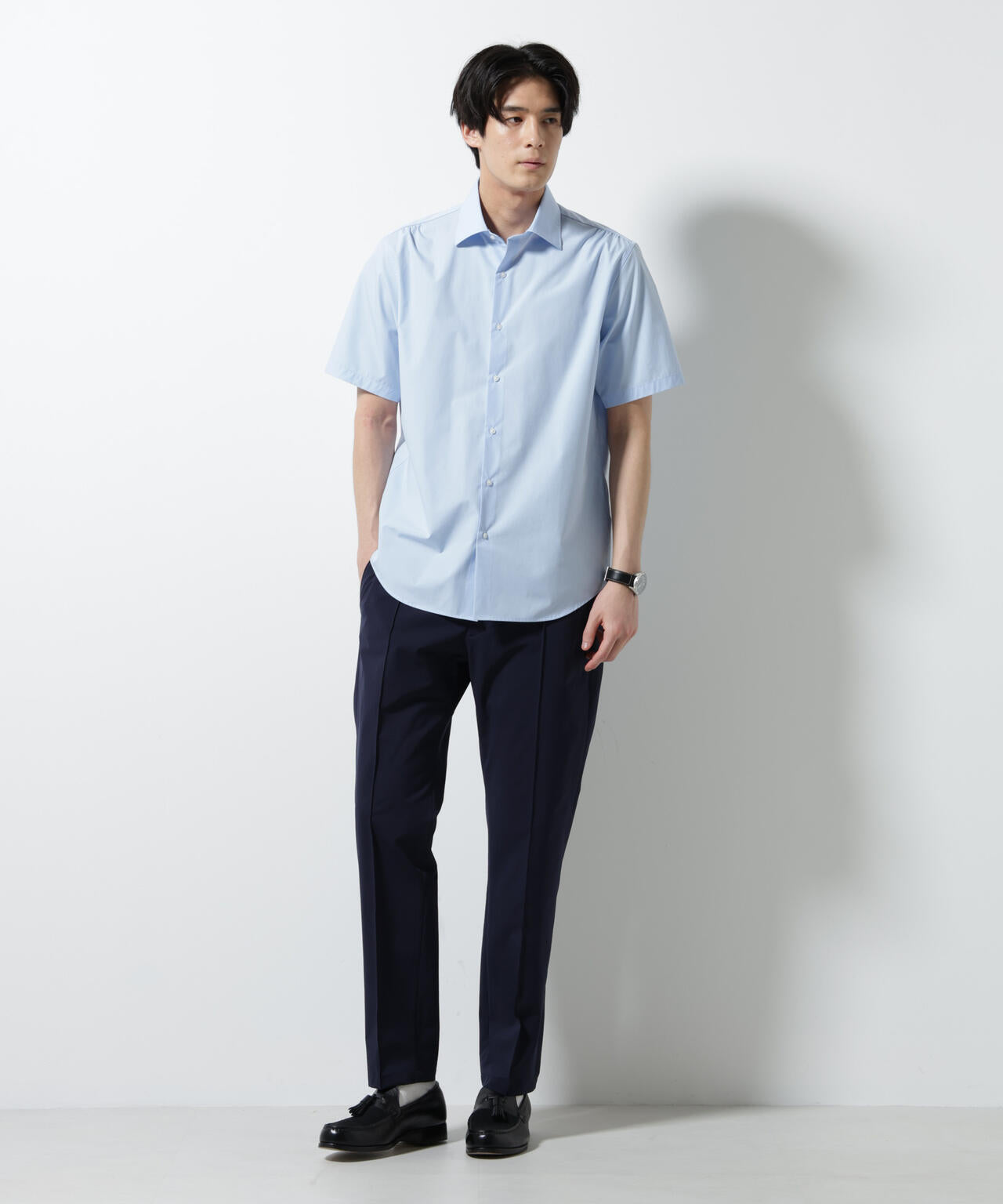 「N shirt」 速乾 セミワイドカラーシャツ半袖 6685121230