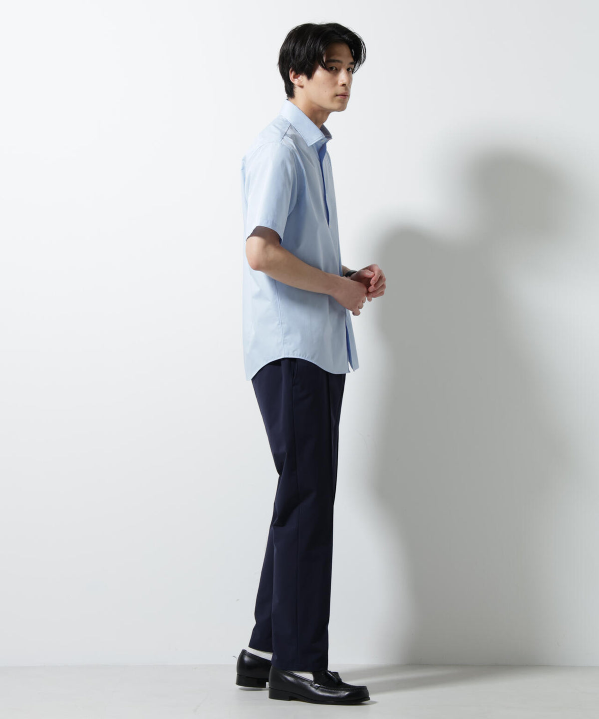 「N shirt」 速乾 セミワイドカラーシャツ半袖 6685121230