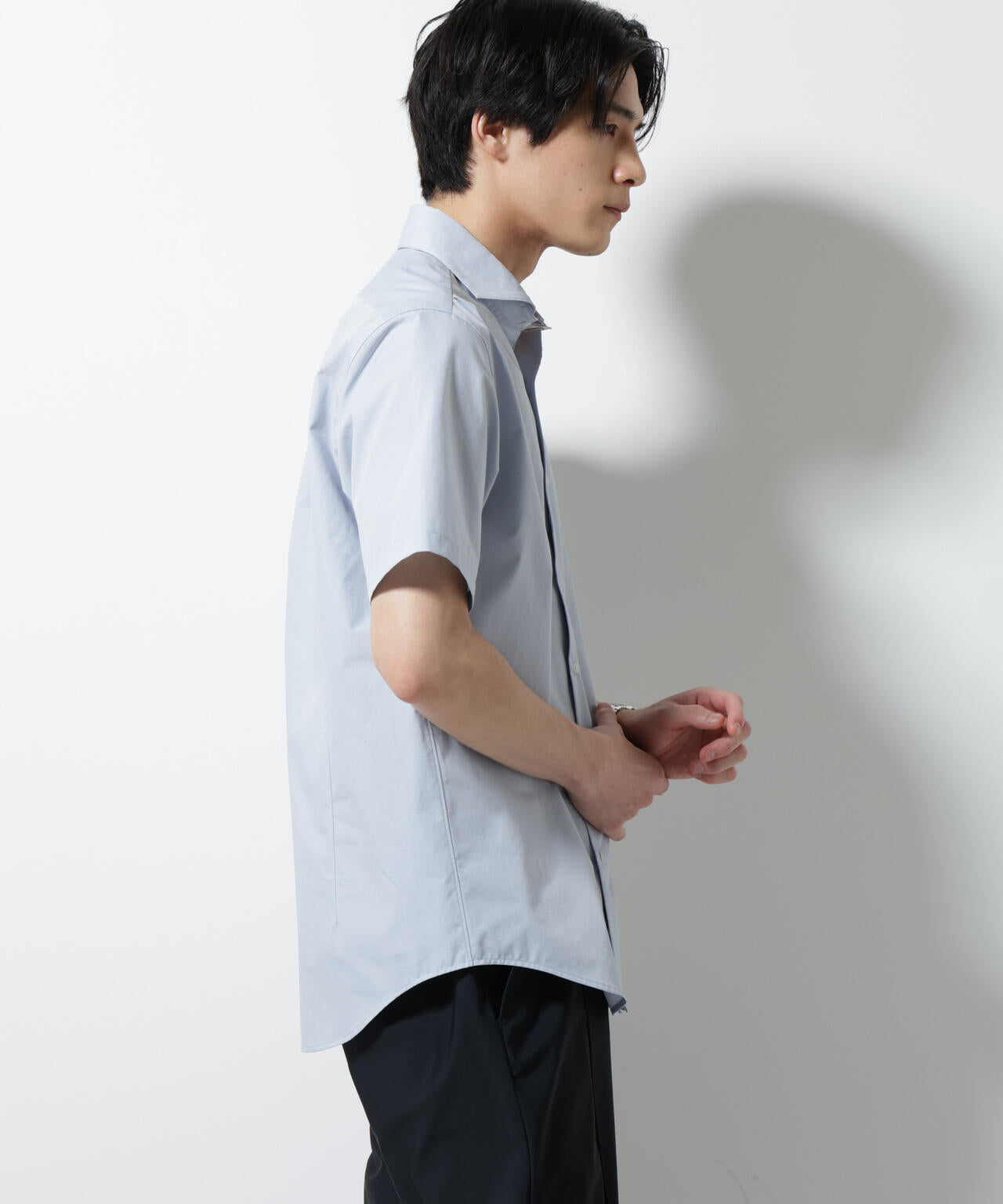 「N shirt」 速乾 ホリゾンタルカラーシャツ半袖 6685121231