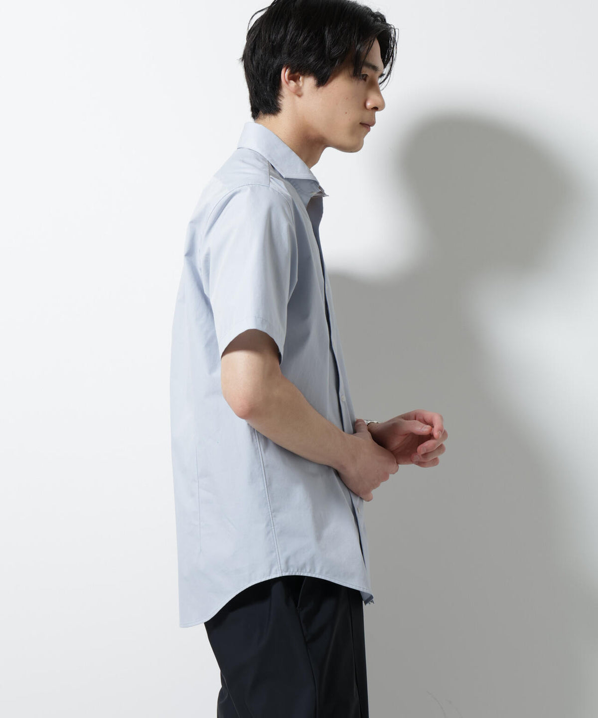 「N shirt」 速乾 ホリゾンタルカラーシャツ半袖 6685121231