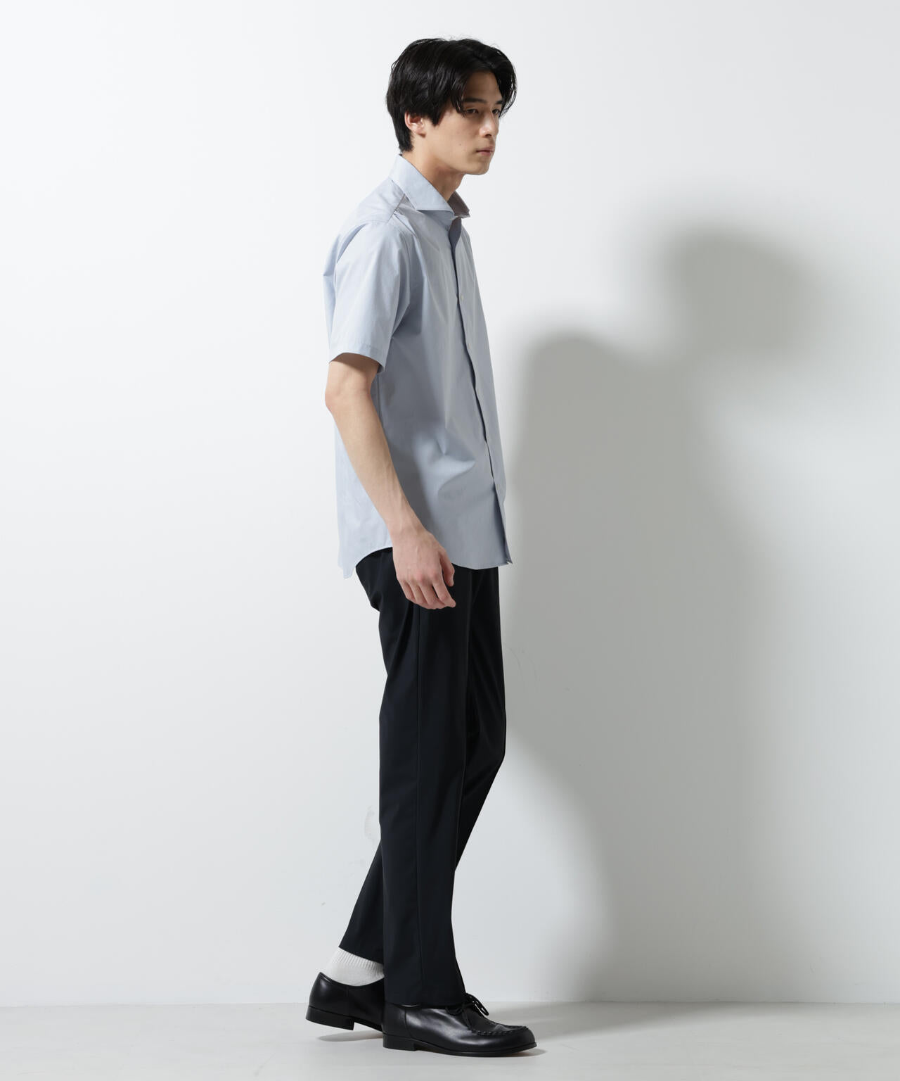 「N shirt」 速乾 ホリゾンタルカラーシャツ半袖 6685121231