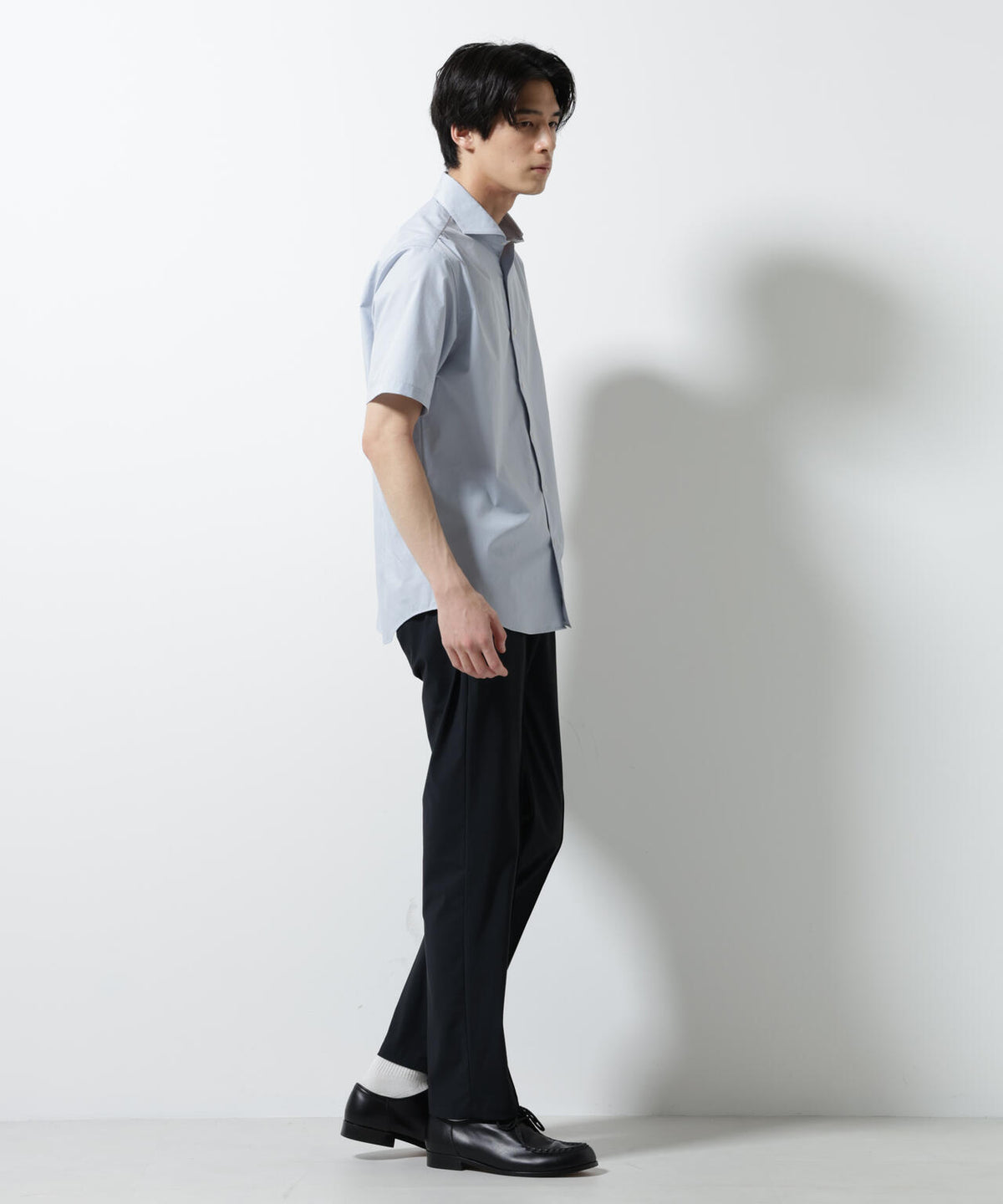 「N shirt」 速乾 ホリゾンタルカラーシャツ半袖 6685121231