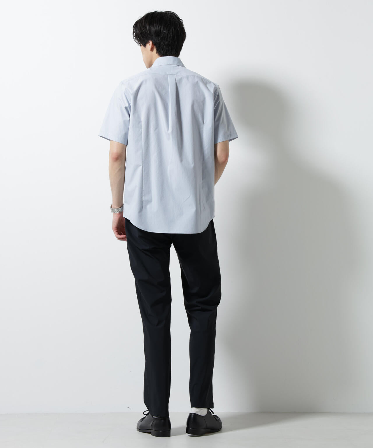 「N shirt」 速乾 ホリゾンタルカラーシャツ半袖 6685121231