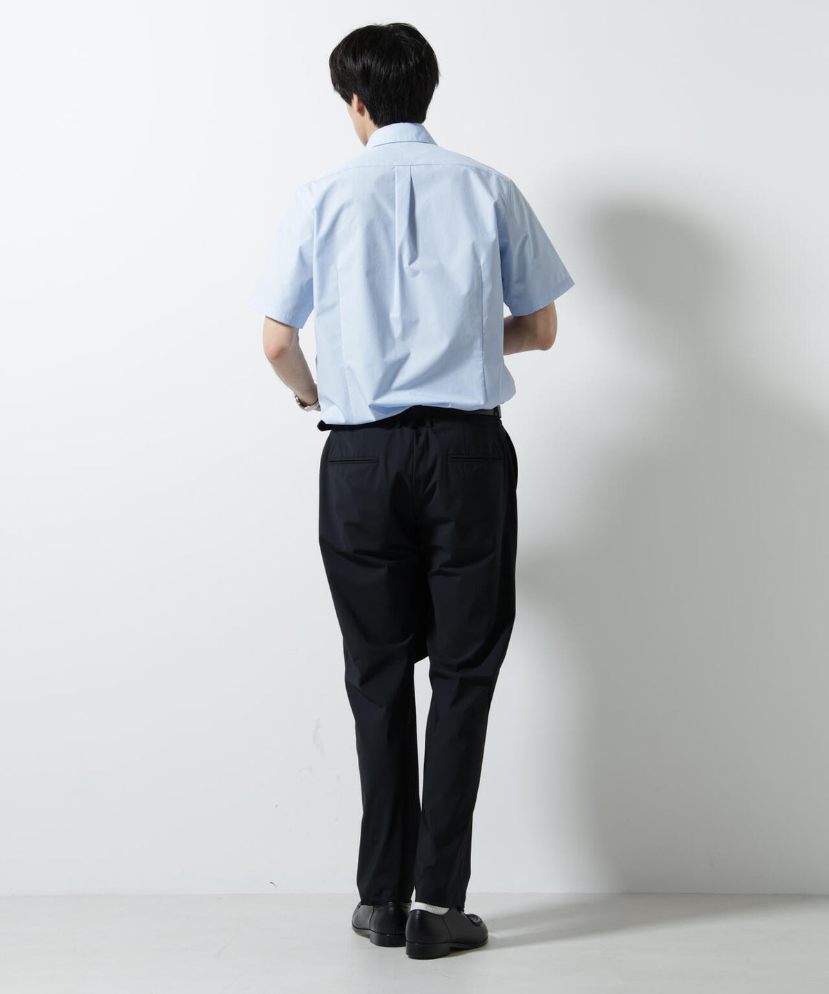 「N shirt」 速乾 ホリゾンタルカラーシャツ半袖 6685121231
