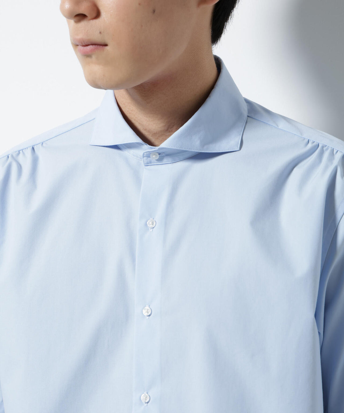 「N shirt」 速乾 ホリゾンタルカラーシャツ半袖 6685121231
