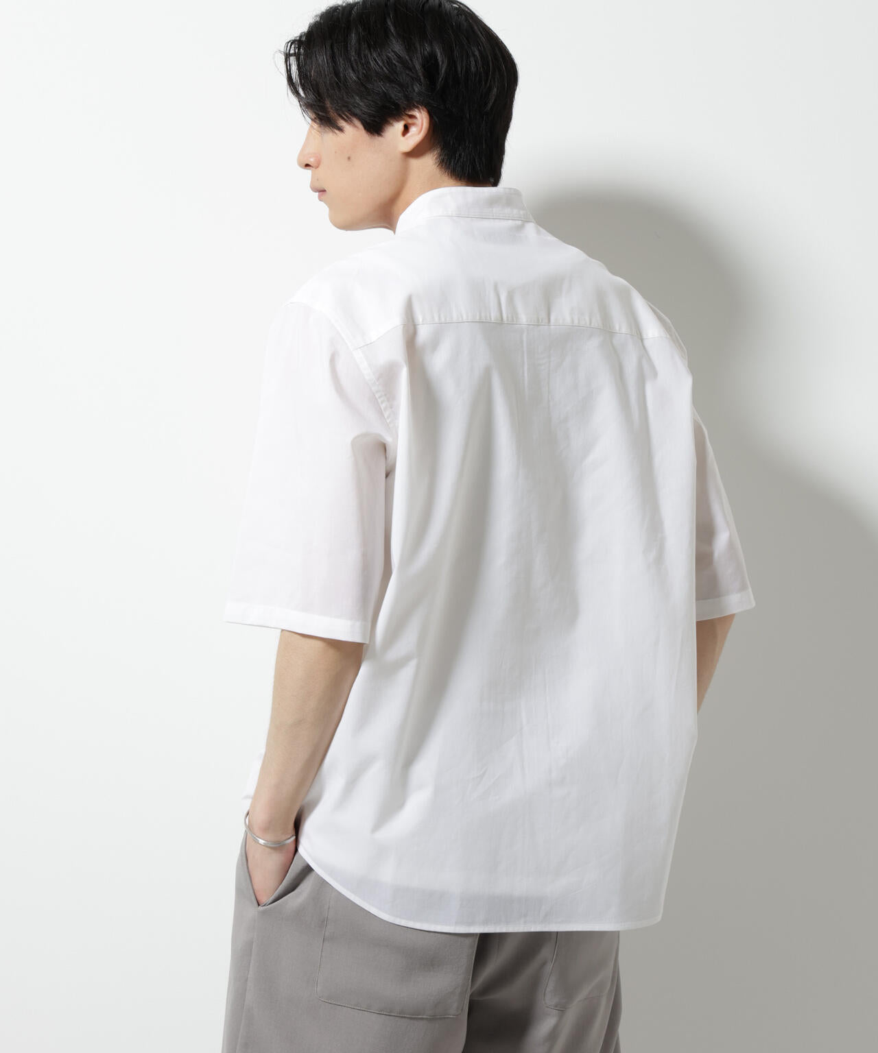 TEXBRID(R)バンドカラーシャツ 半袖 6685121234