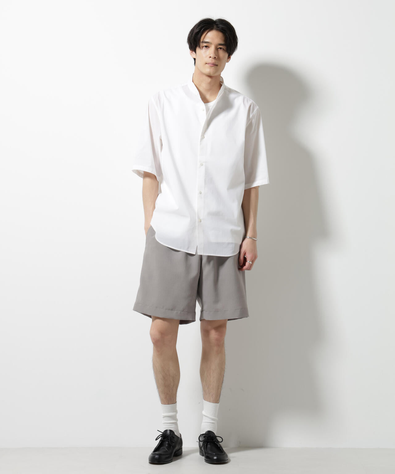 TEXBRID(R)バンドカラーシャツ 半袖 6685121234