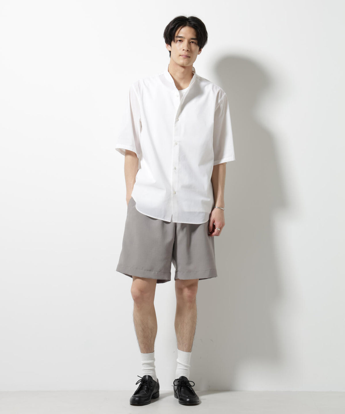 TEXBRID(R)バンドカラーシャツ 半袖 6685121234