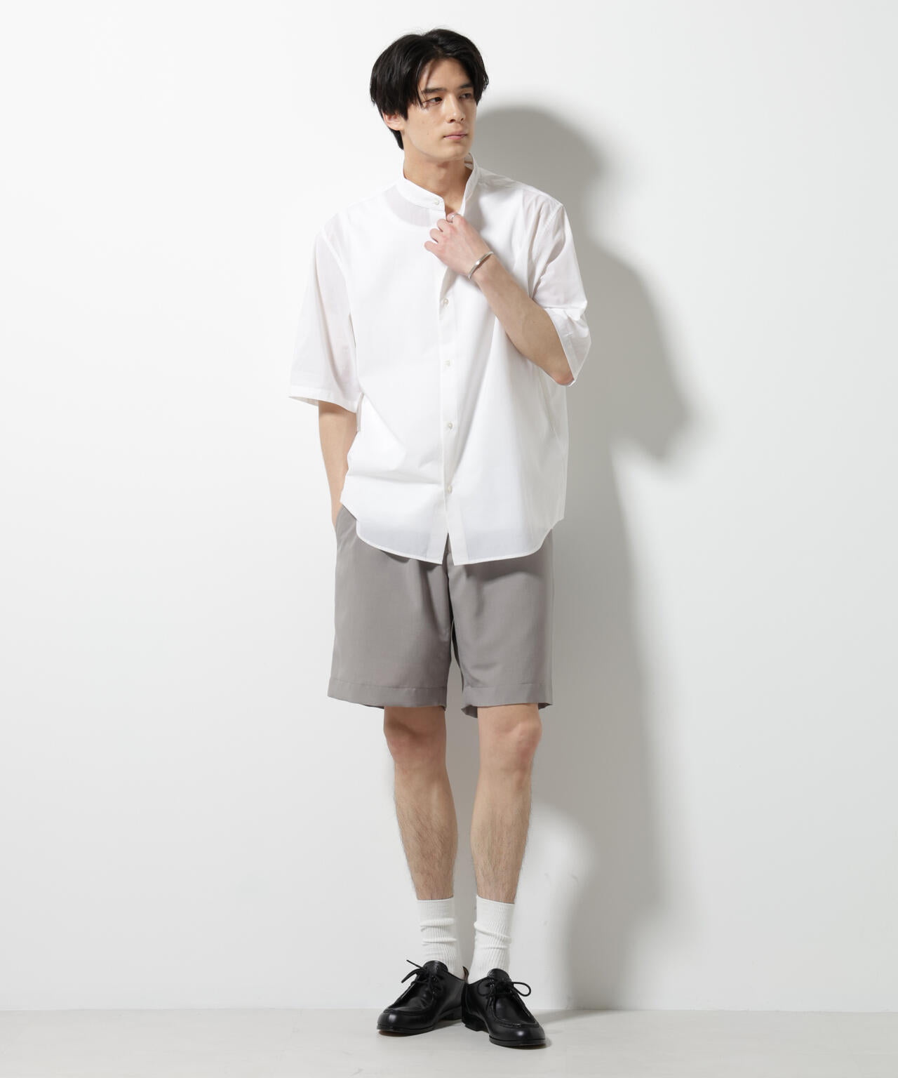 TEXBRID(R)バンドカラーシャツ 半袖 6685121234