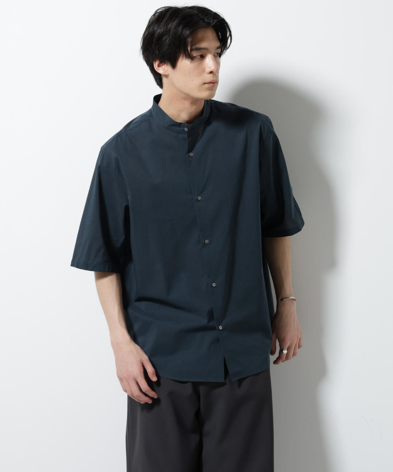 TEXBRID(R)バンドカラーシャツ 半袖 6685121234