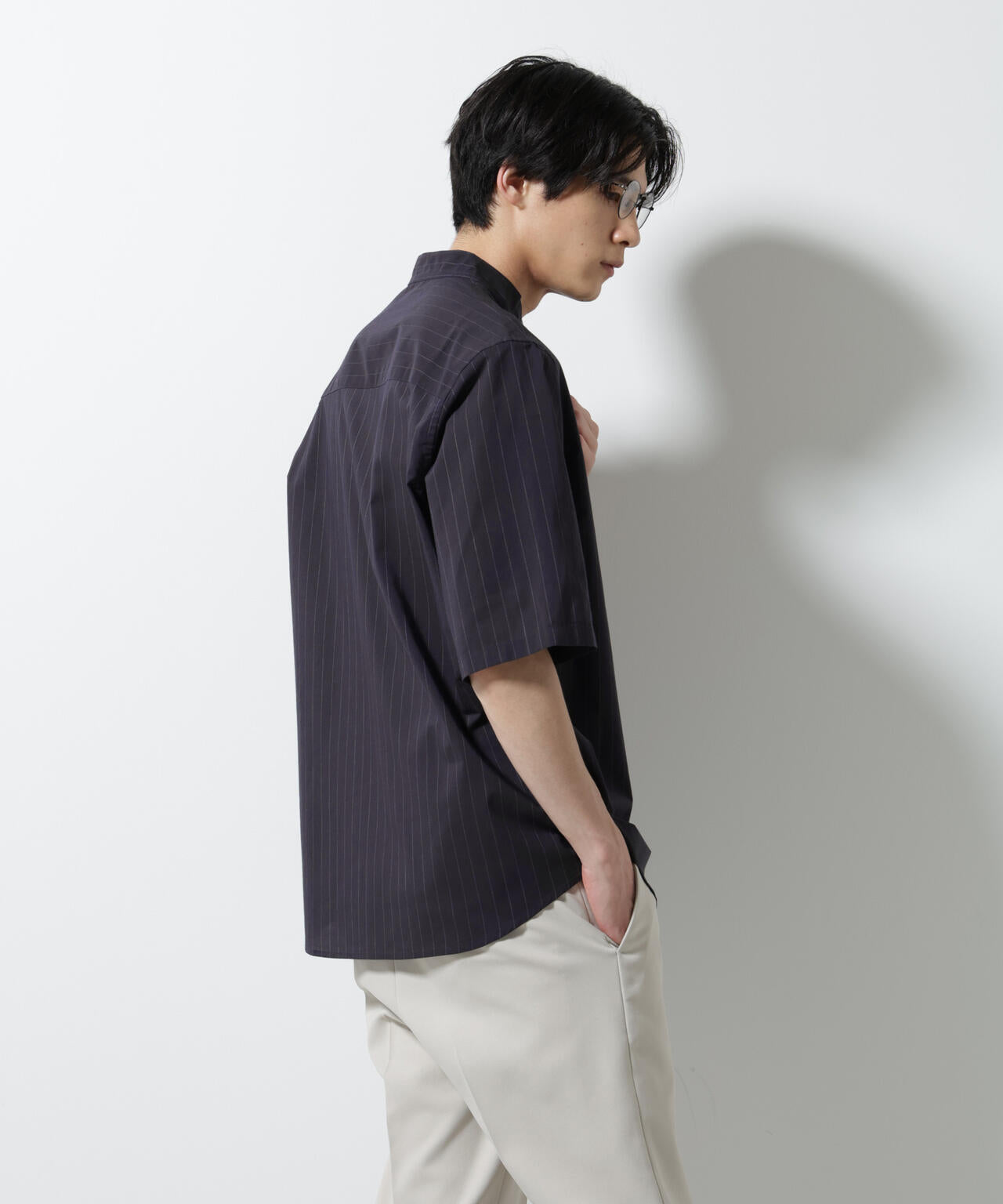 TEXBRID(R)バンドカラーシャツ 半袖 6685121234