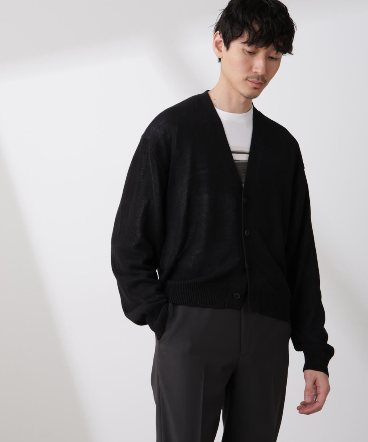 シアーニットカーディガン 6685122210