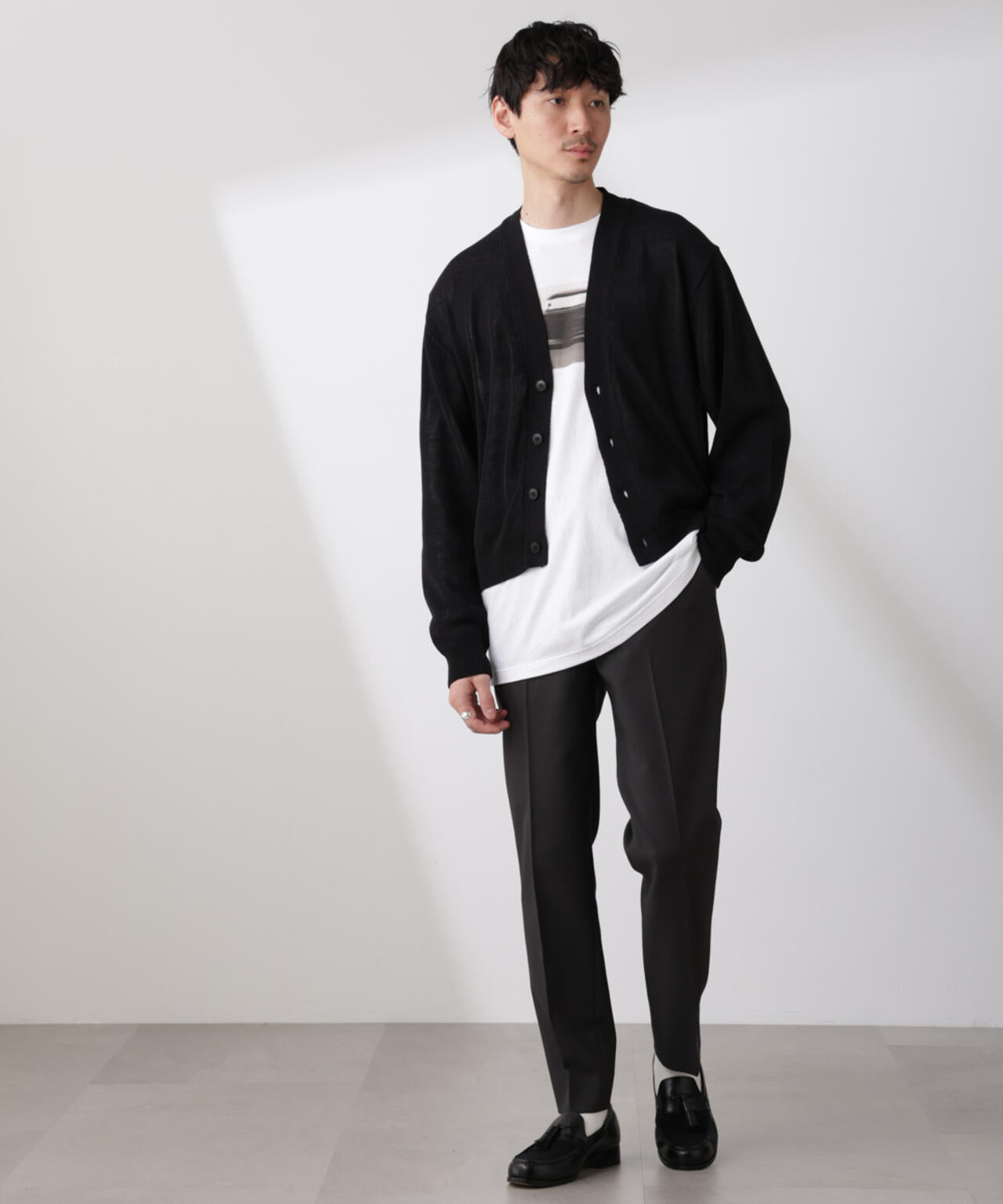 シアーニットカーディガン 6685122210