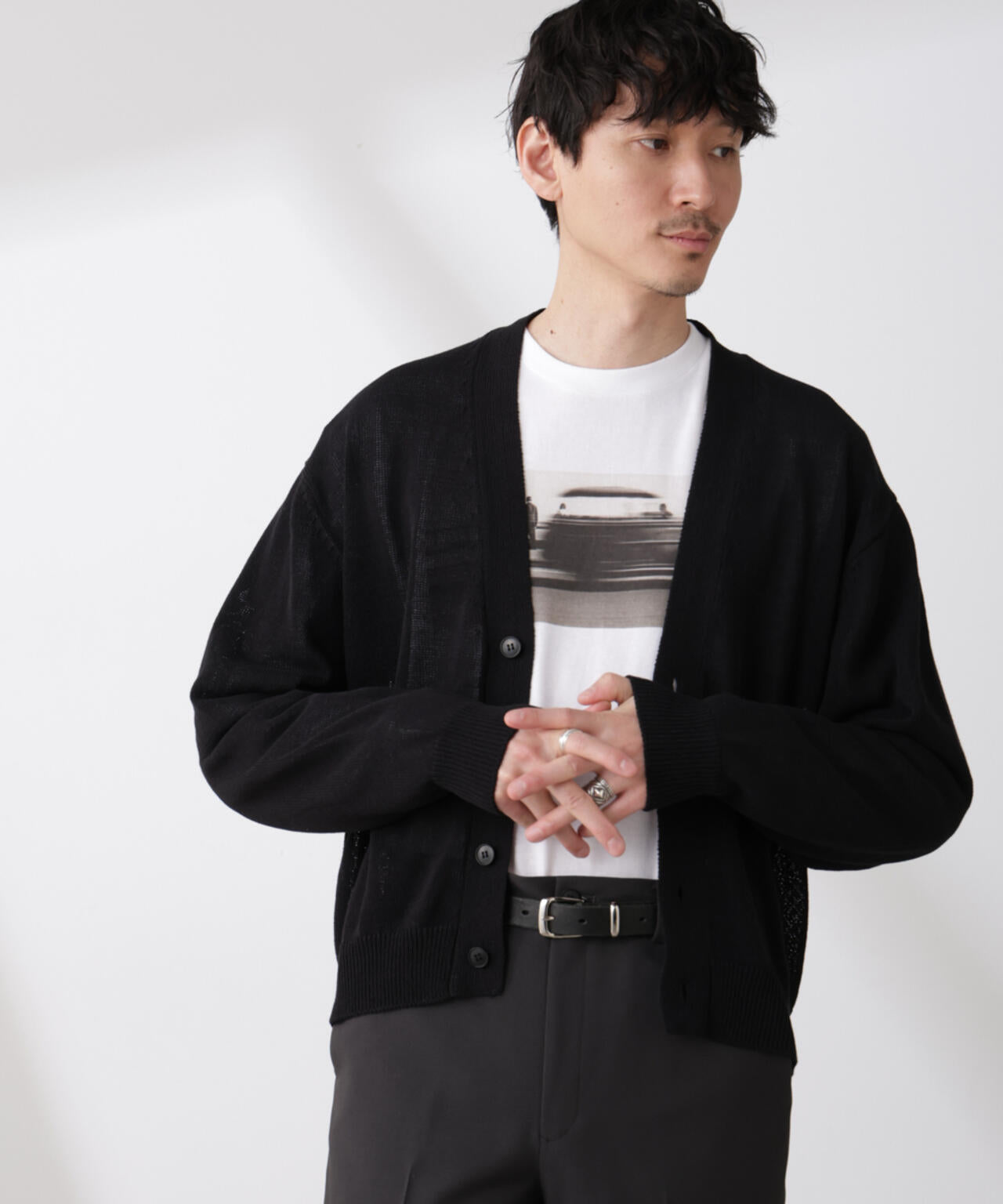 シアーニットカーディガン 6685122210