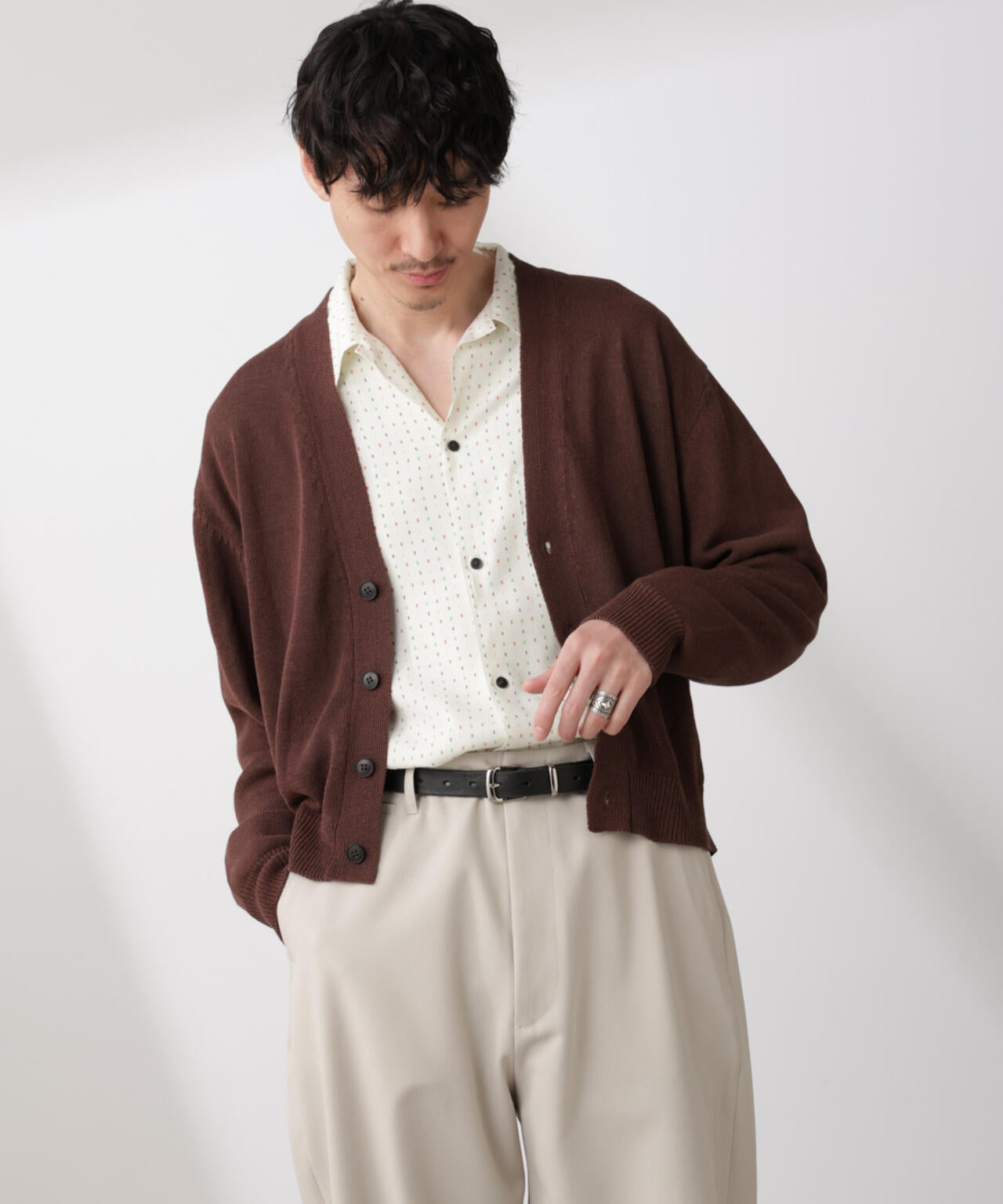 シアーニットカーディガン 6685122210