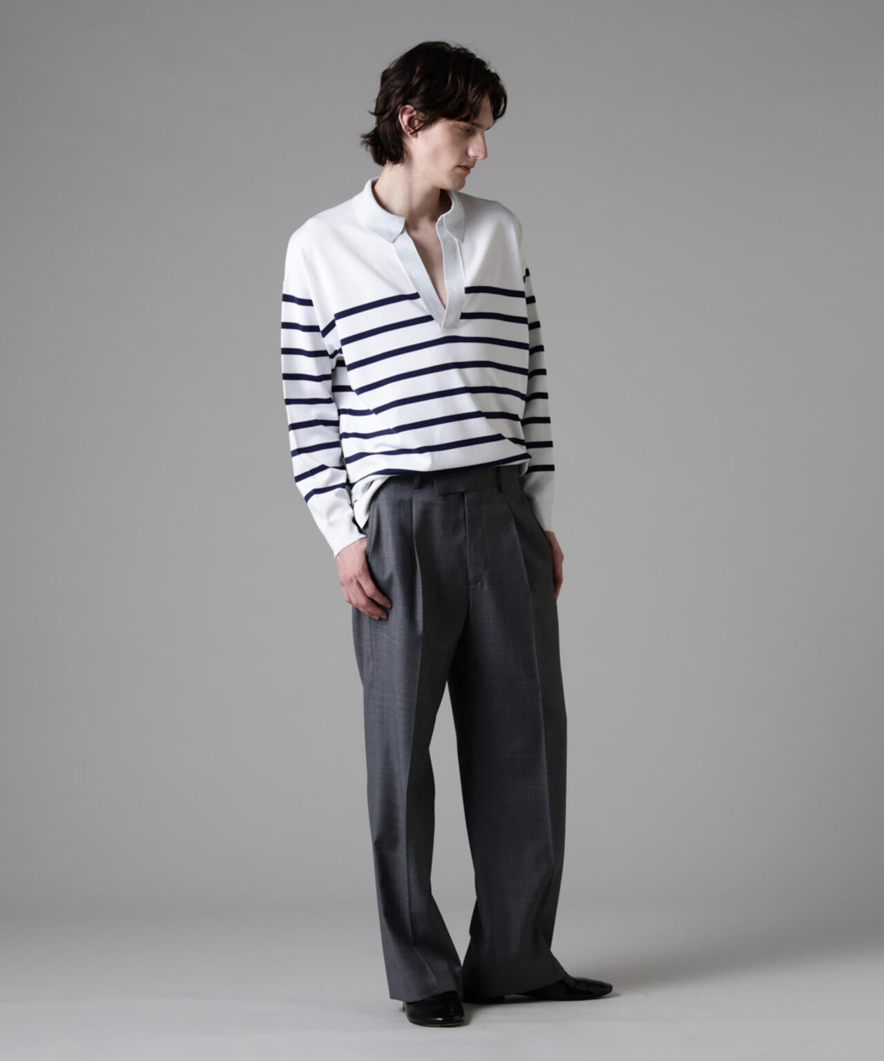 「ASSEMBLANC」シルクブレンドヤーンバスクスキッパー 6685122212