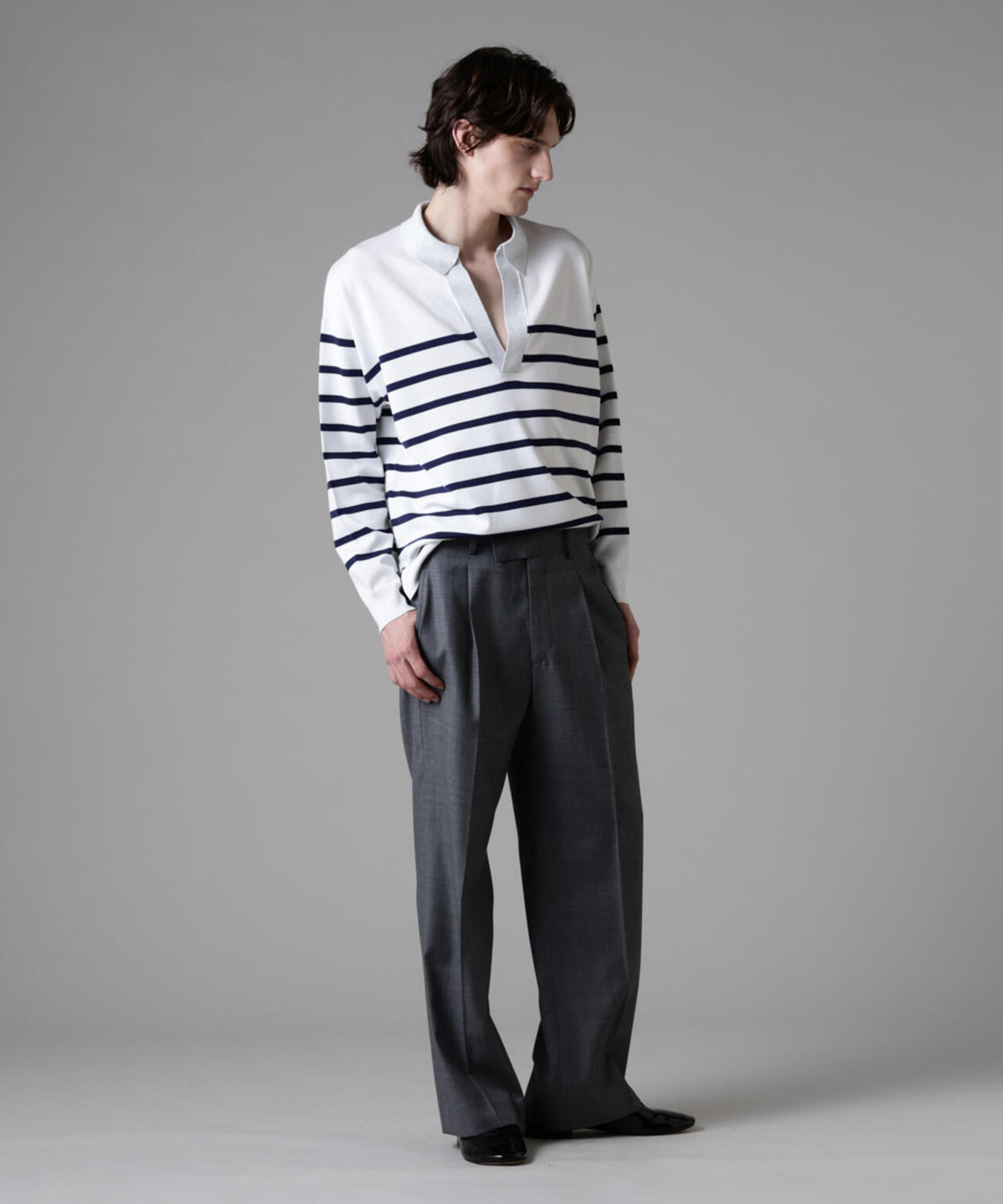 「ASSEMBLANC」シルクブレンドヤーンバスクスキッパー 6685122212