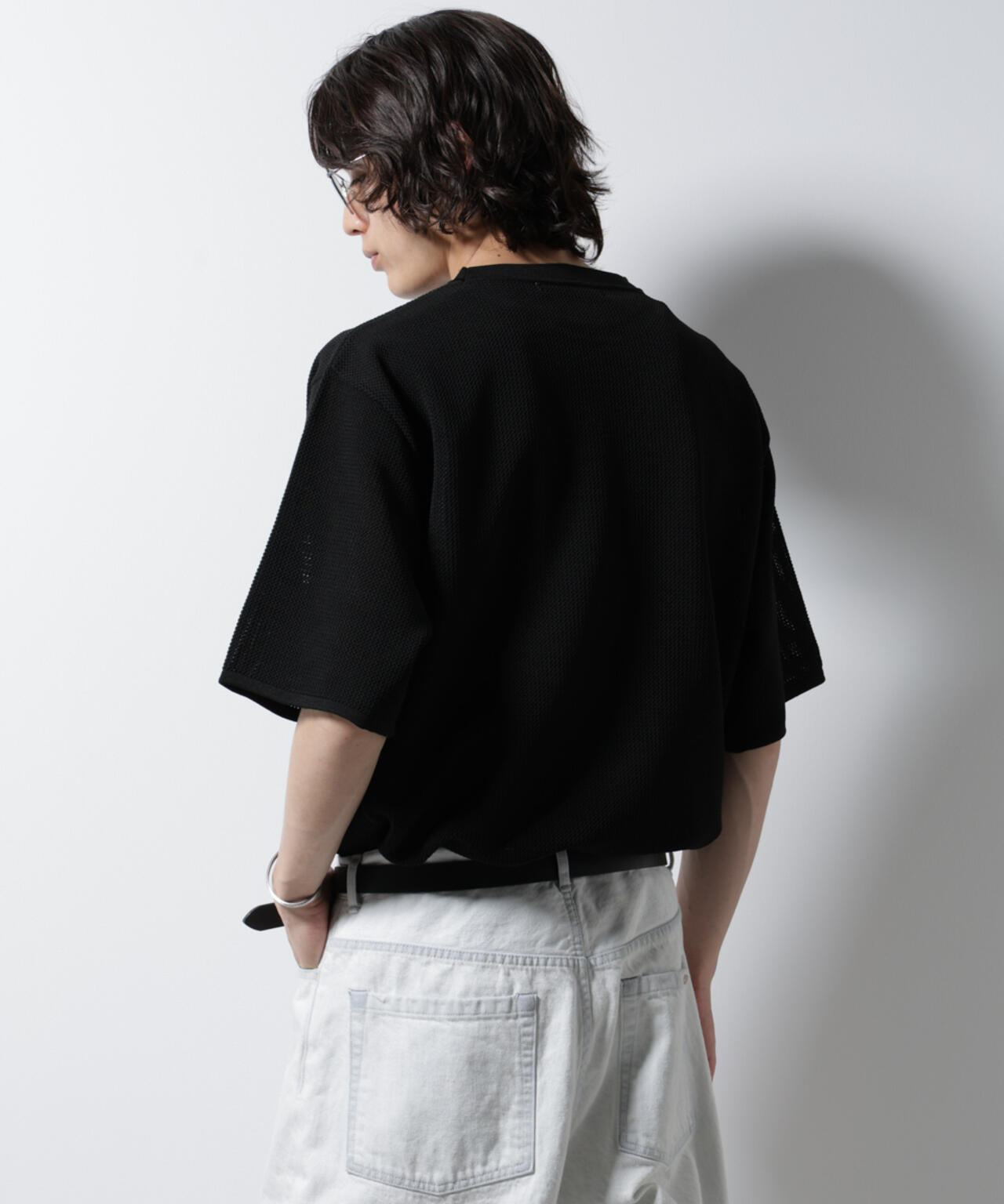 スポンディッシュ メッシュ クルーネックニットTEE 6685122219