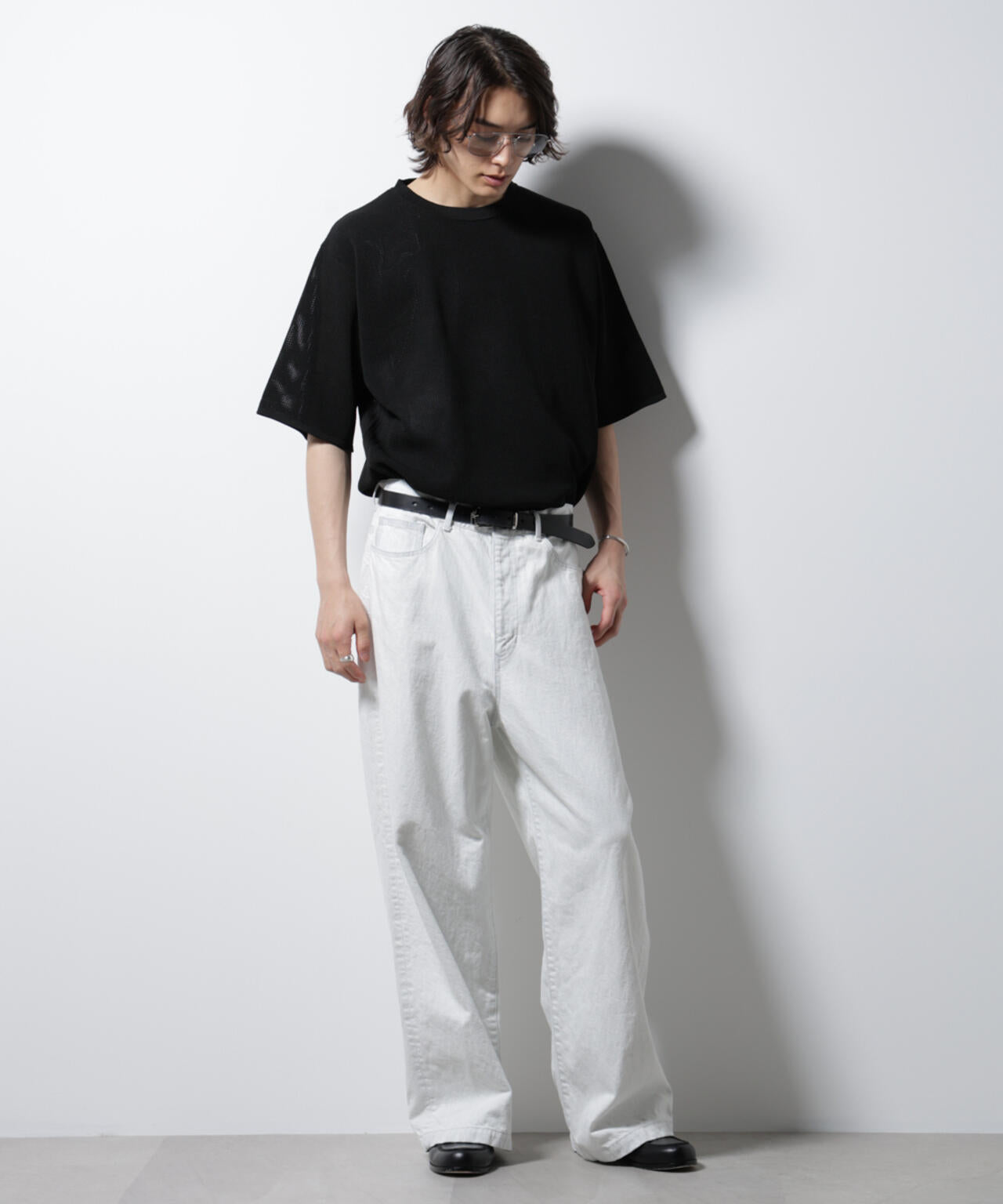 スポンディッシュ メッシュ クルーネックニットTEE 6685122219