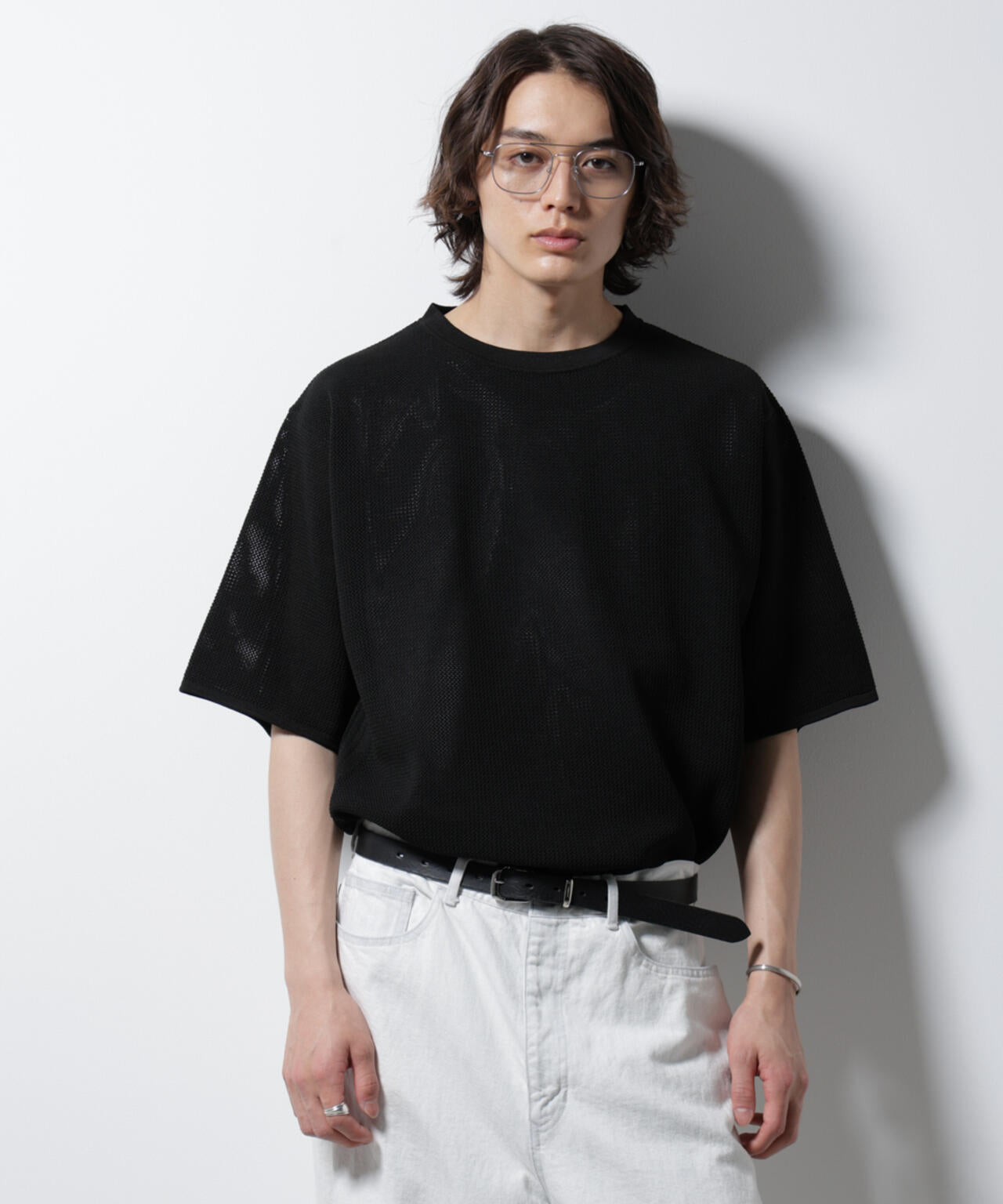 スポンディッシュ メッシュ クルーネックニットTEE 6685122219