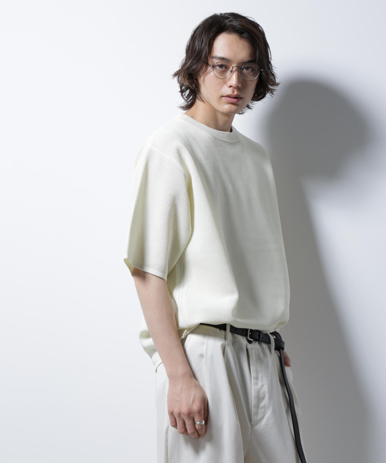 スポンディッシュ メッシュ クルーネックニットTEE 6685122219