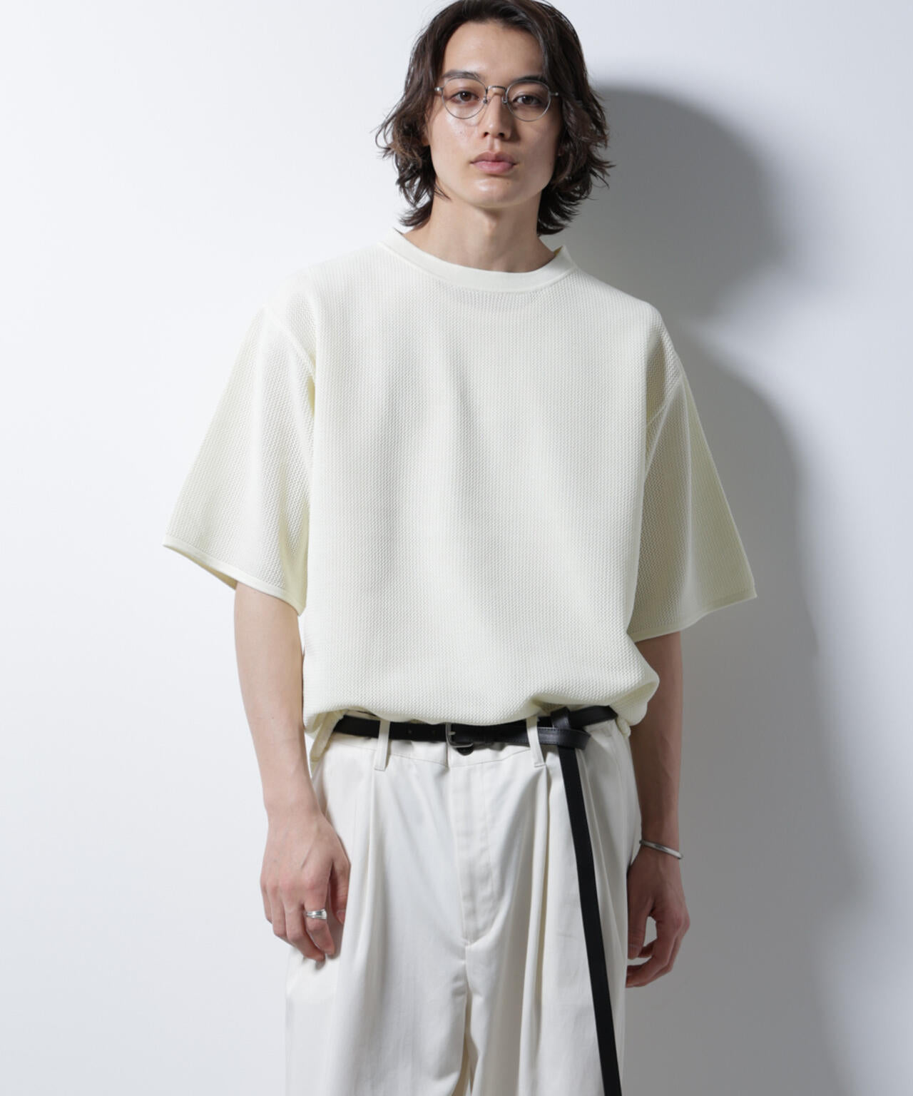 スポンディッシュ メッシュ クルーネックニットTEE 6685122219