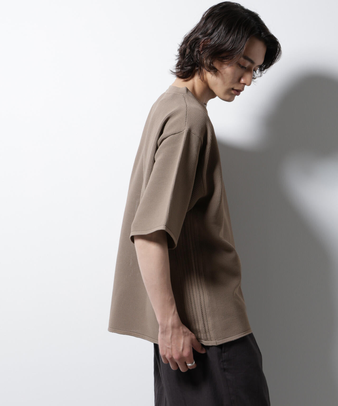 スポンディッシュ メッシュ クルーネックニットTEE 6685122219