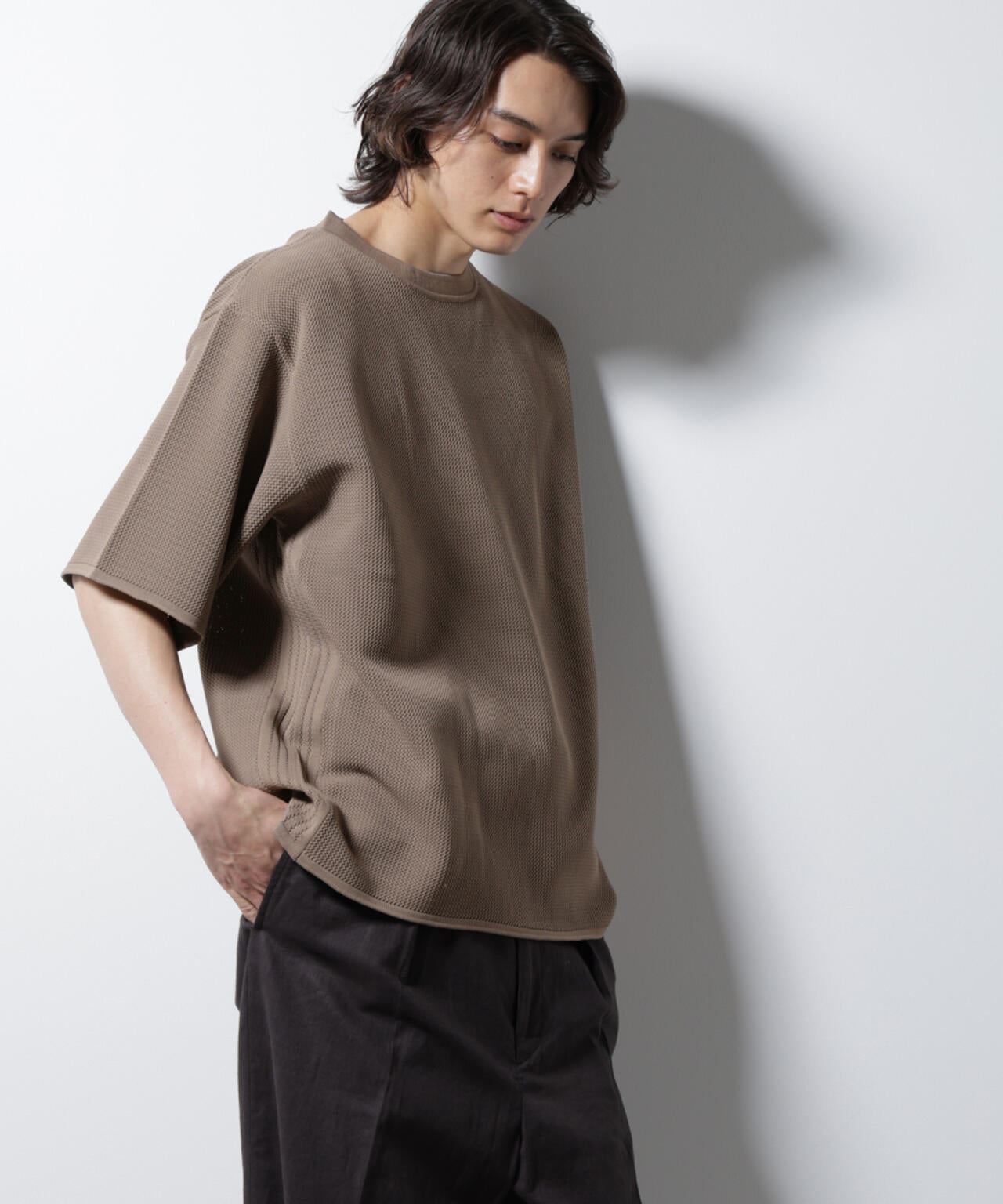 スポンディッシュ メッシュ クルーネックニットTEE 6685122219