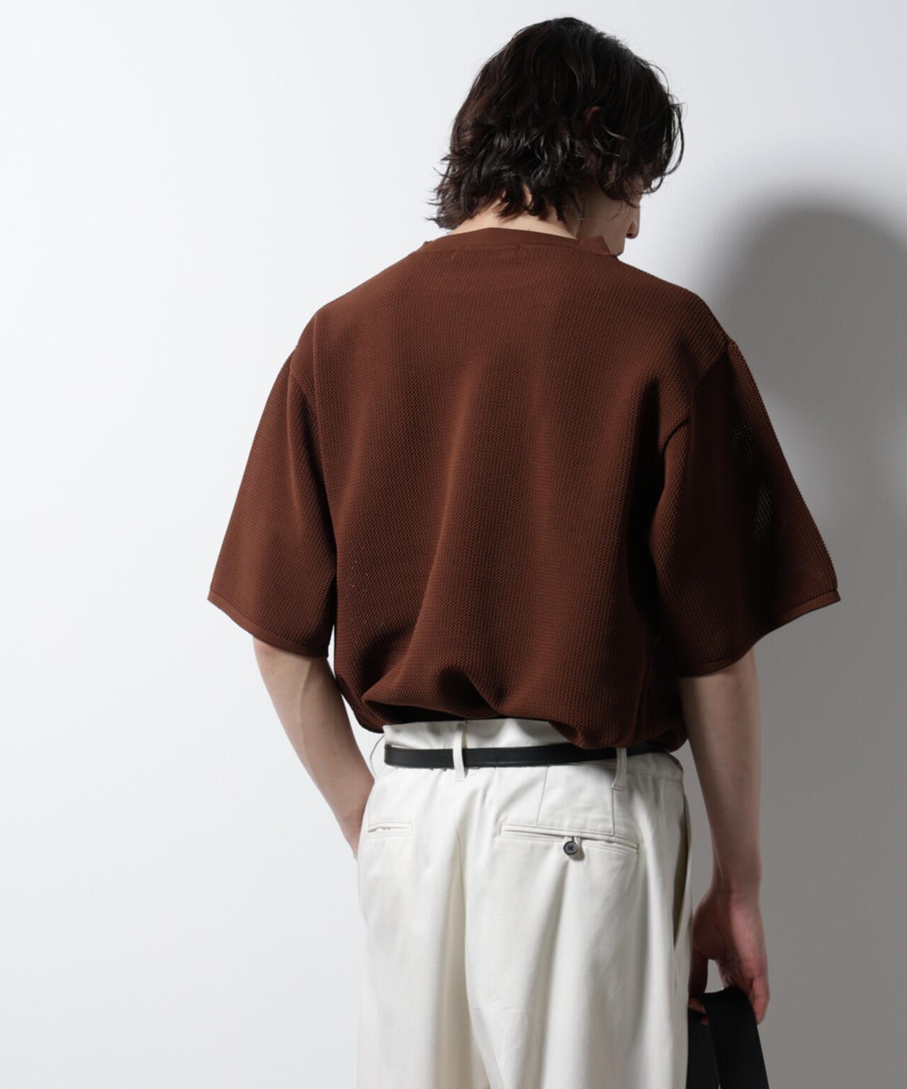 スポンディッシュ メッシュ クルーネックニットTEE 6685122219