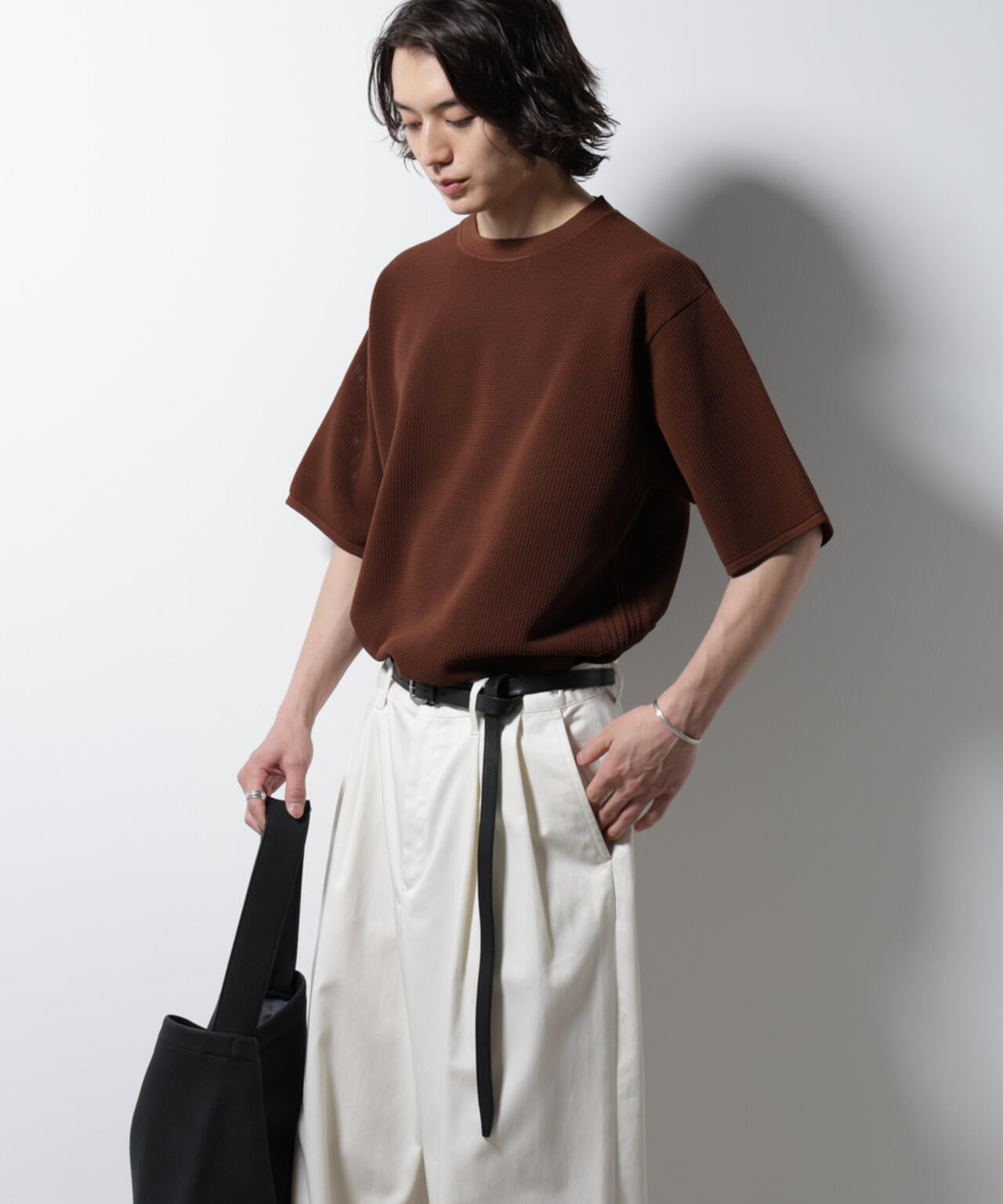 スポンディッシュ メッシュ クルーネックニットTEE 6685122219