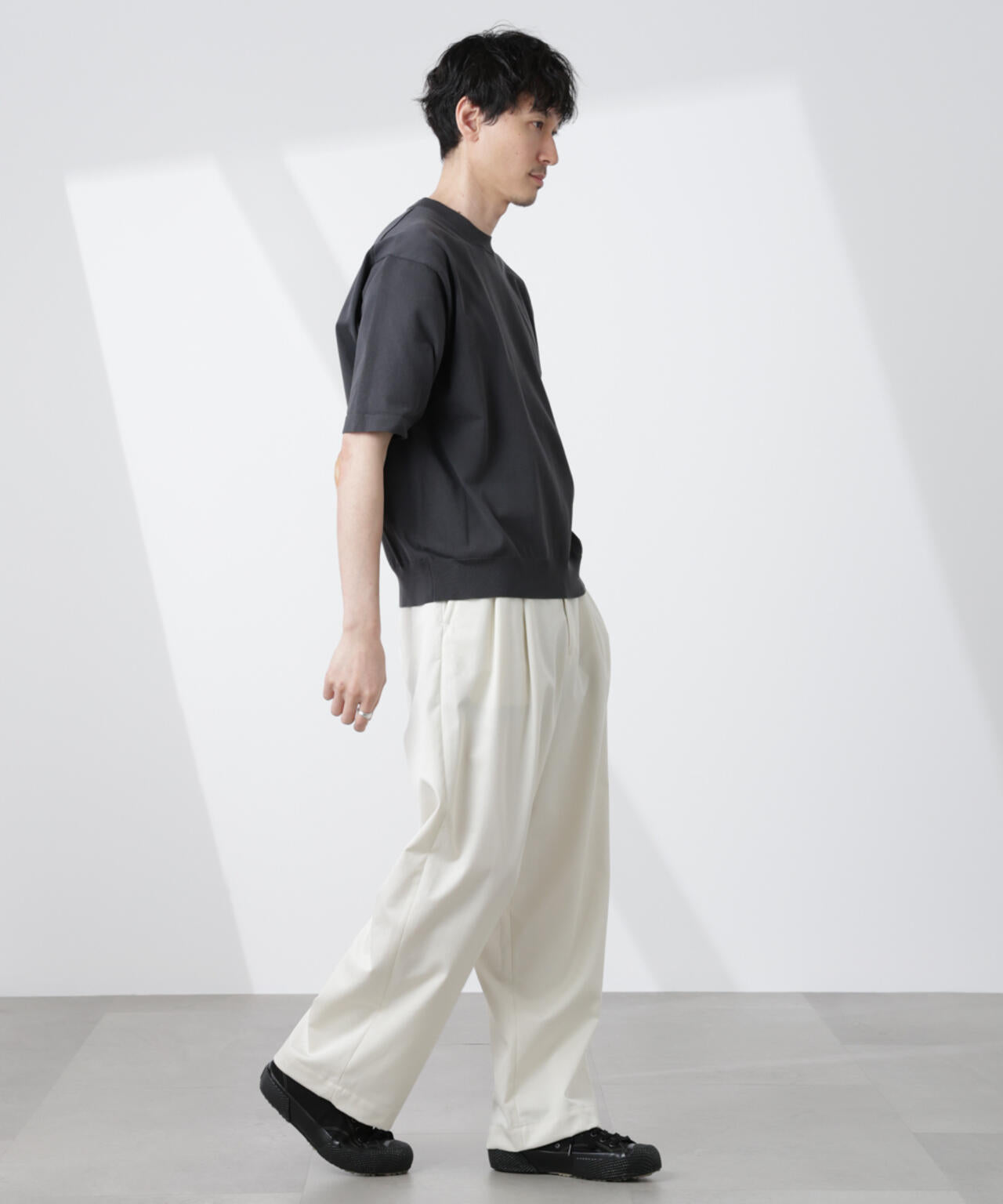 コットン/ソロナ プレーティングクルーネック 半袖TEE 6685122220