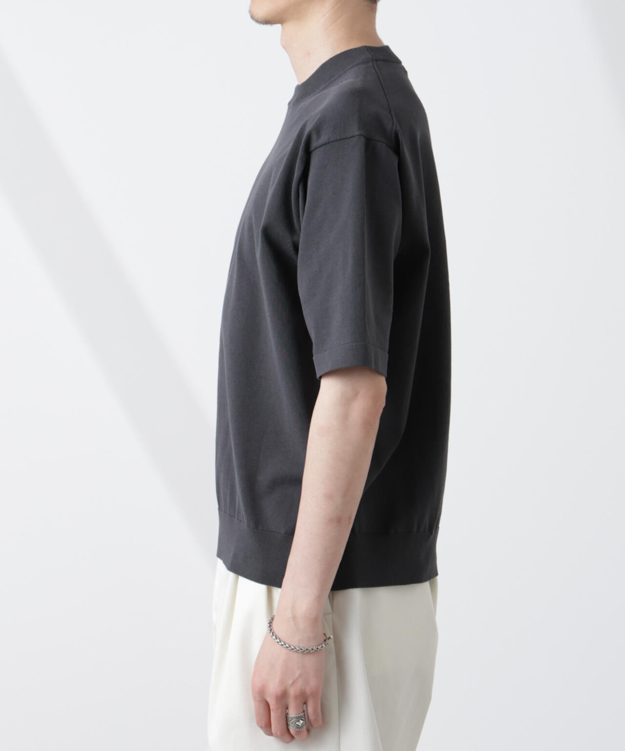 コットン/ソロナ プレーティングクルーネック 半袖TEE 6685122220