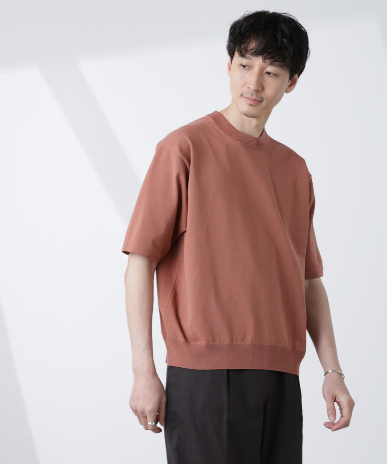 コットン/ソロナ プレーティングクルーネック 半袖TEE 6685122220