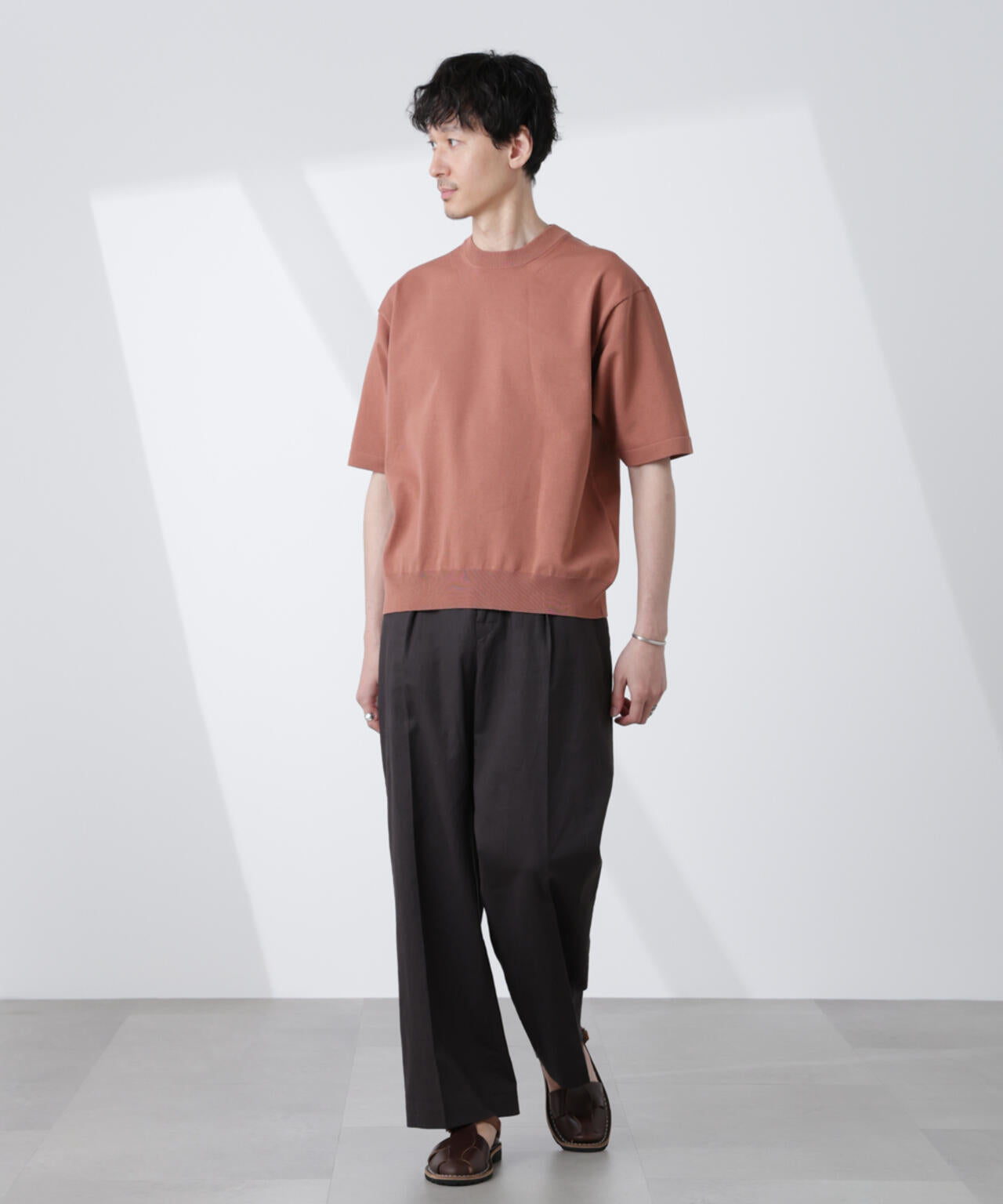 コットン/ソロナ プレーティングクルーネック 半袖TEE 6685122220