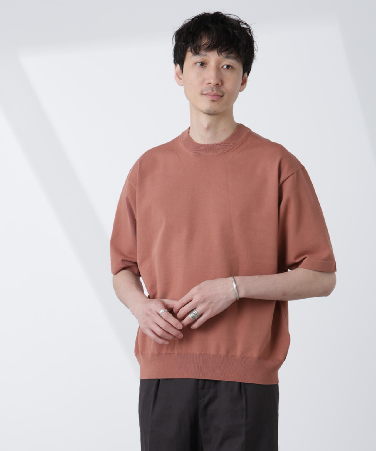 コットン/ソロナ プレーティングクルーネック 半袖TEE 6685122220