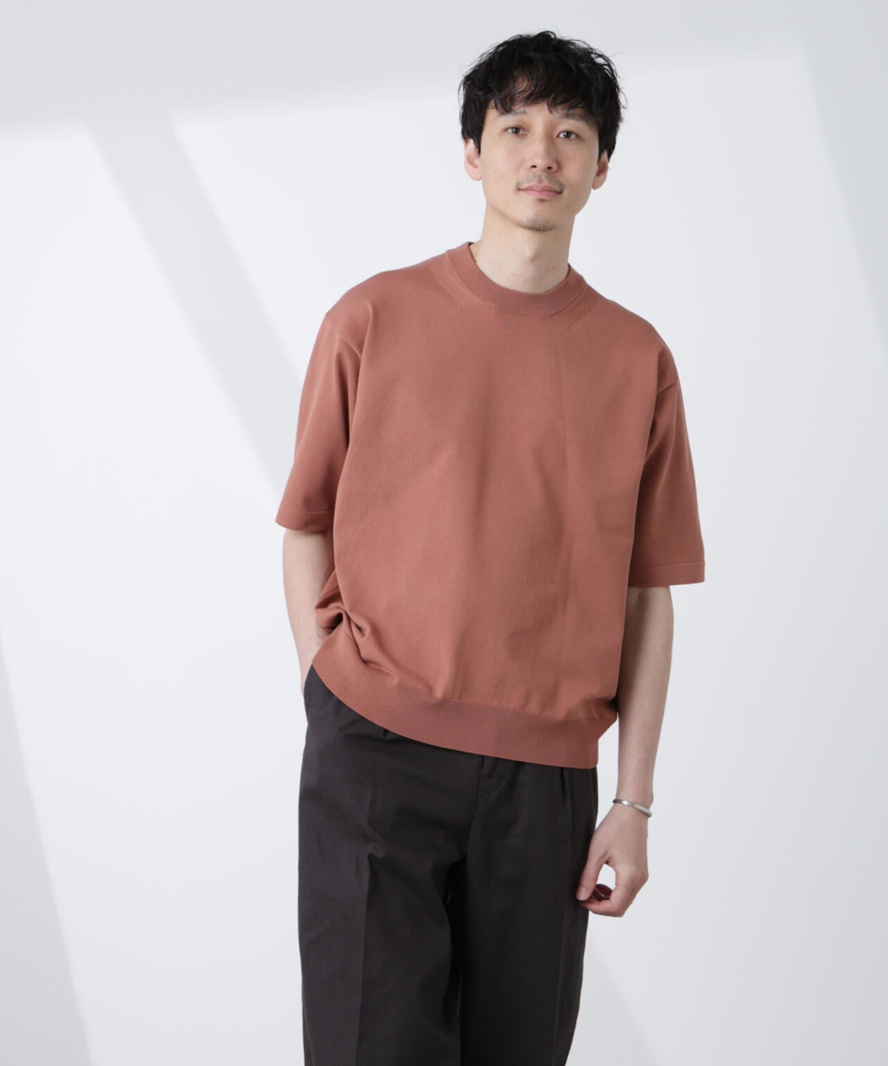 コットン/ソロナ プレーティングクルーネック 半袖TEE 6685122220