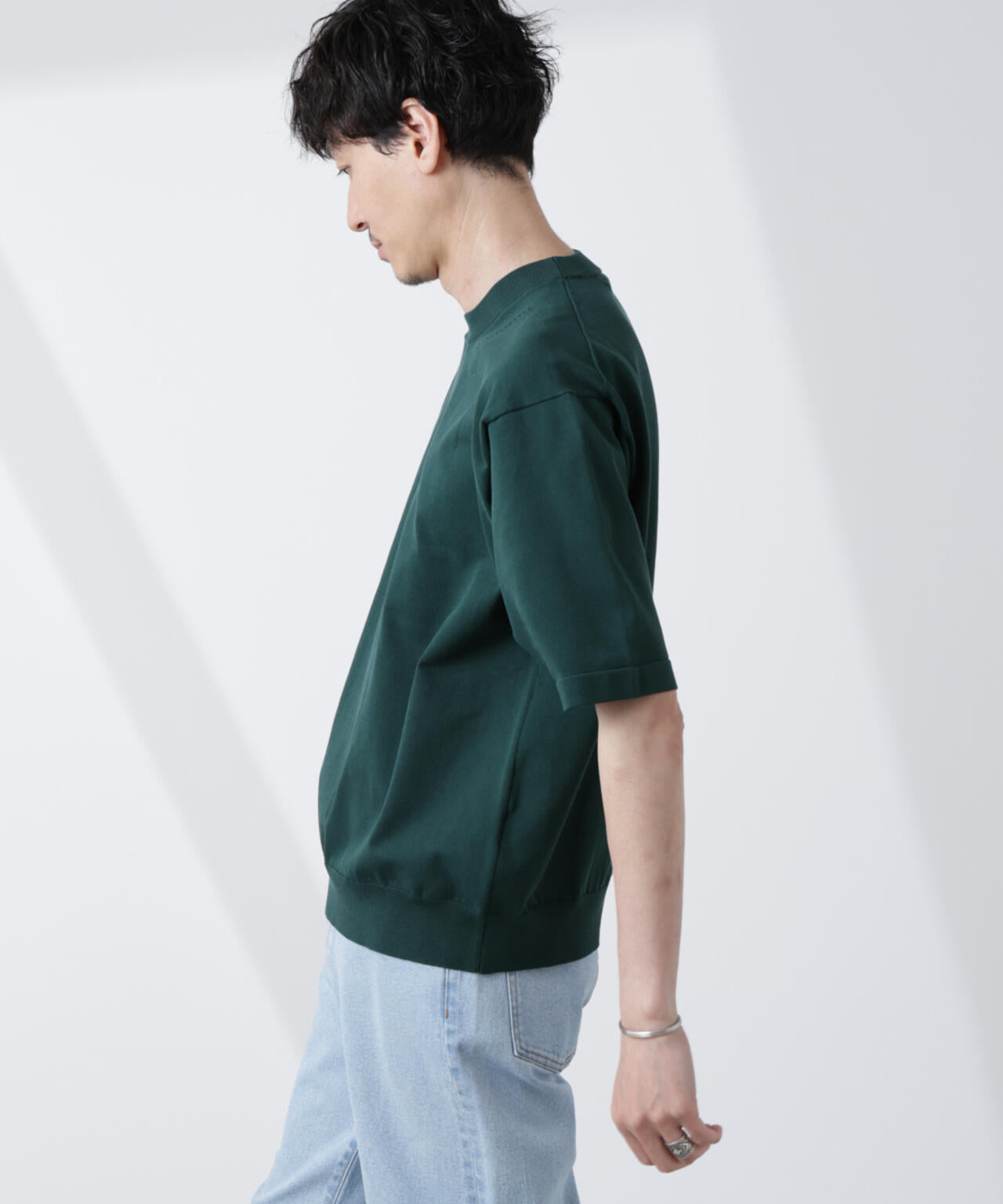 コットン/ソロナ プレーティングクルーネック 半袖TEE 6685122220