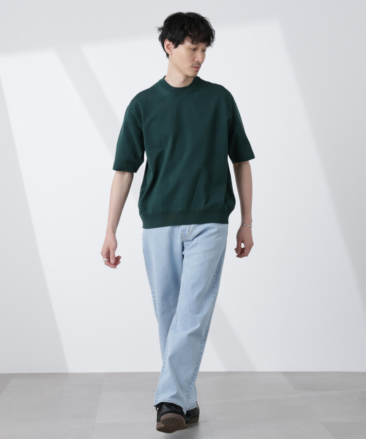 コットン/ソロナ プレーティングクルーネック 半袖TEE 6685122220