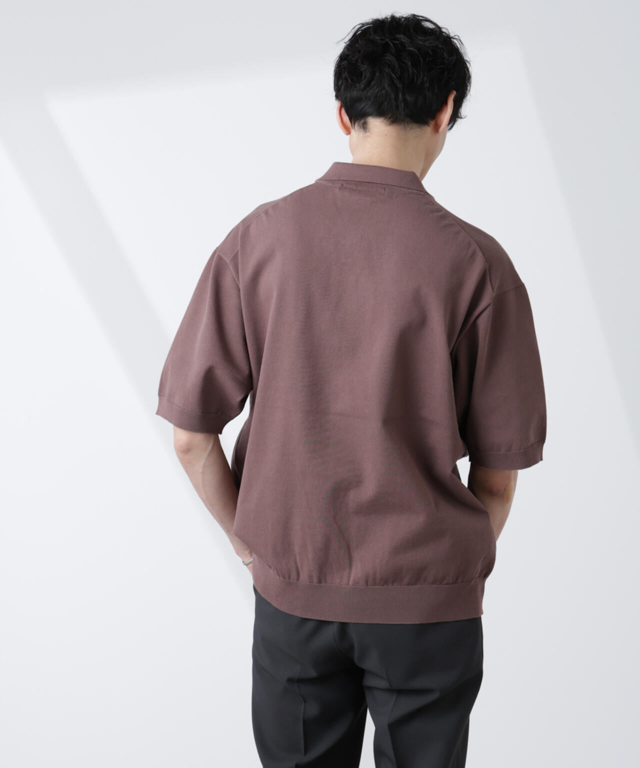 コットン/ソロナ プレーティング 半袖ニットポロシャツ 6685122221