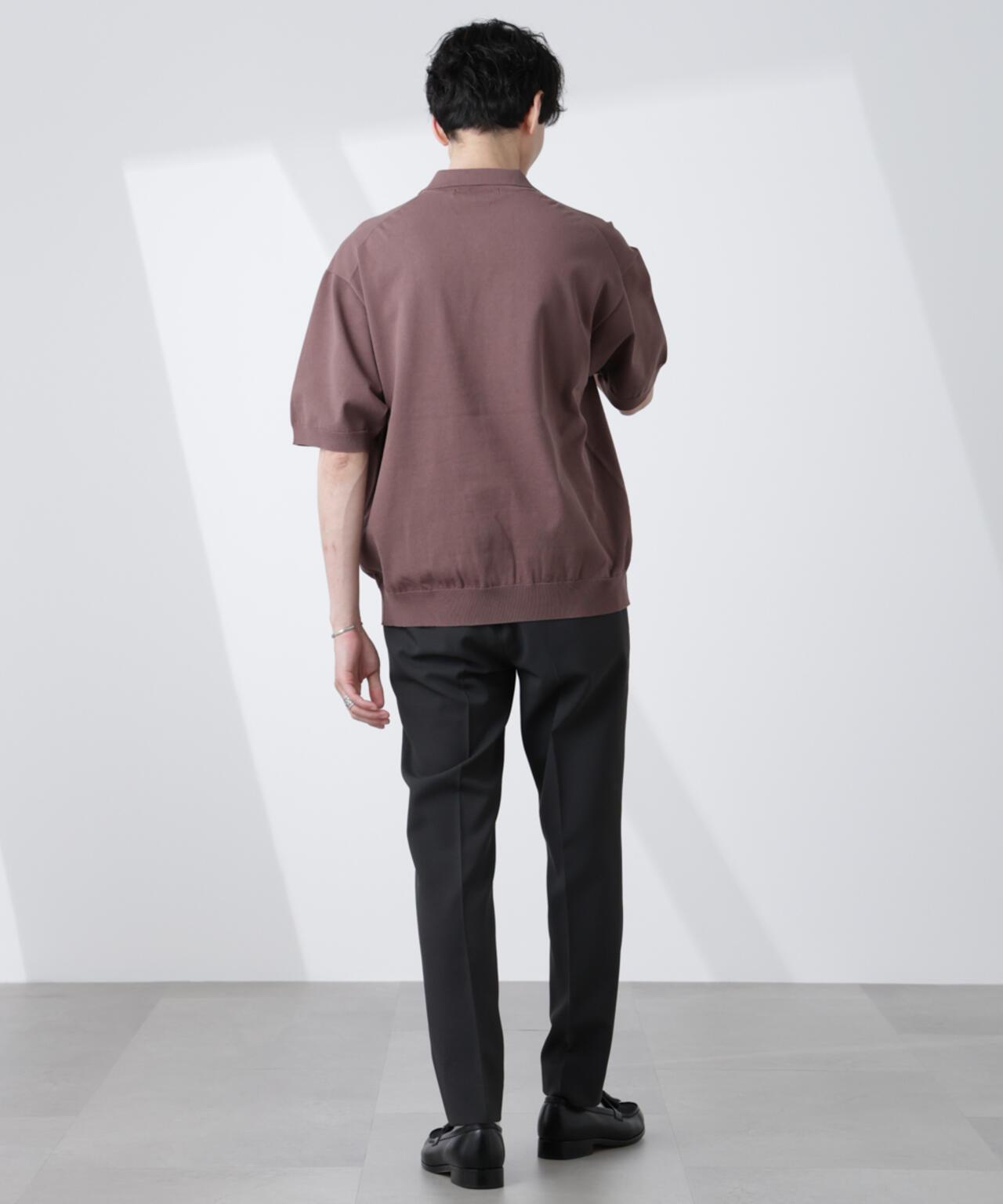 コットン/ソロナ プレーティング 半袖ニットポロシャツ 6685122221