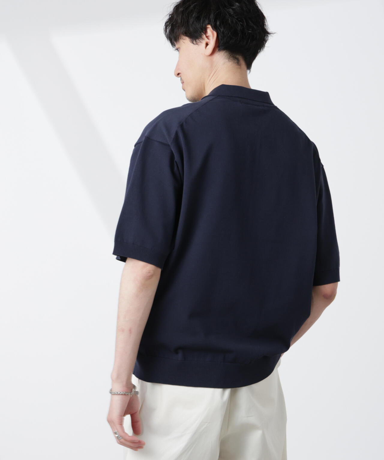 コットン/ソロナ プレーティング 半袖ニットポロシャツ 6685122221