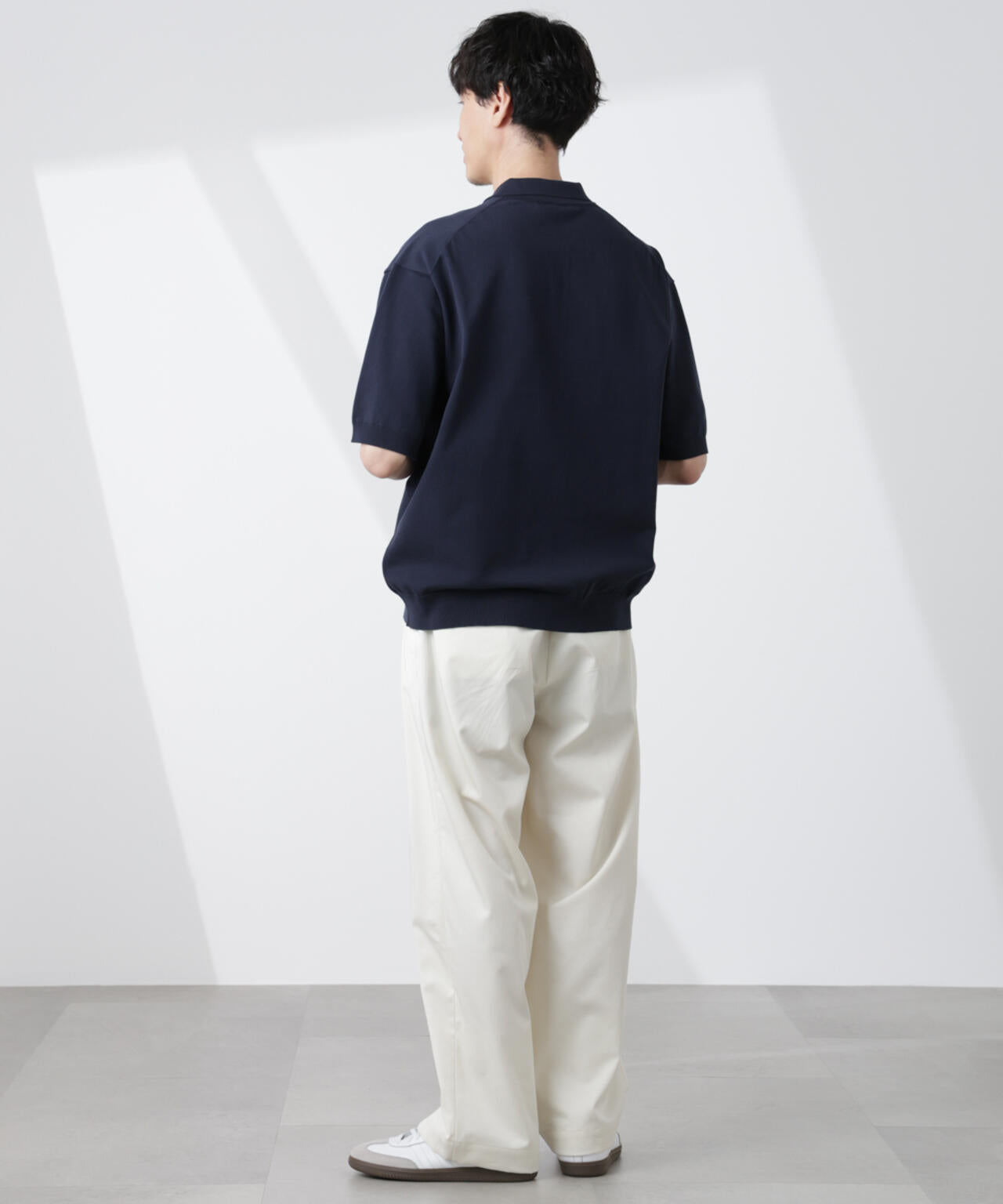 コットン/ソロナ プレーティング 半袖ニットポロシャツ 6685122221