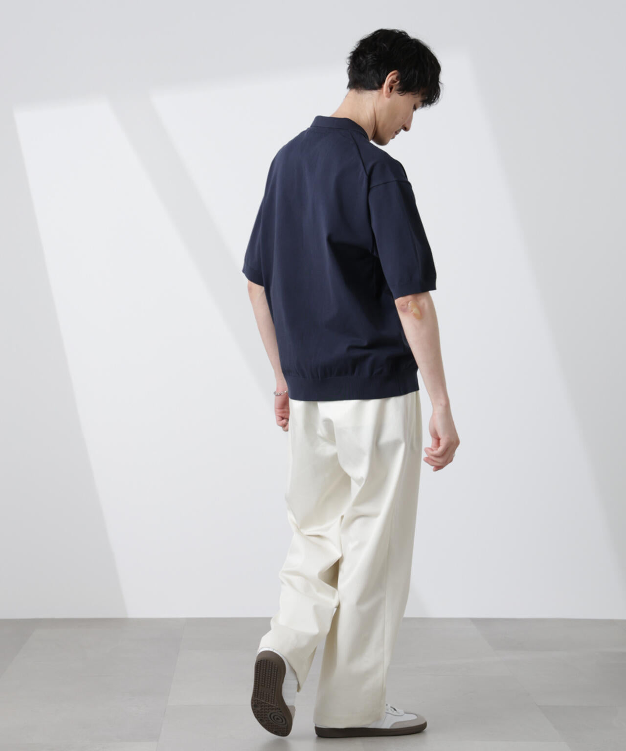 コットン/ソロナ プレーティング 半袖ニットポロシャツ 6685122221