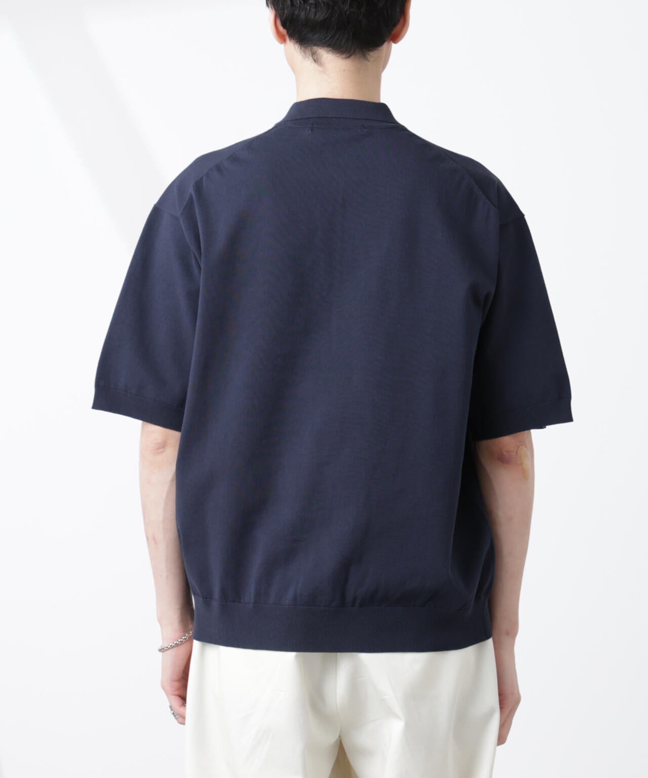 コットン/ソロナ プレーティング 半袖ニットポロシャツ 6685122221