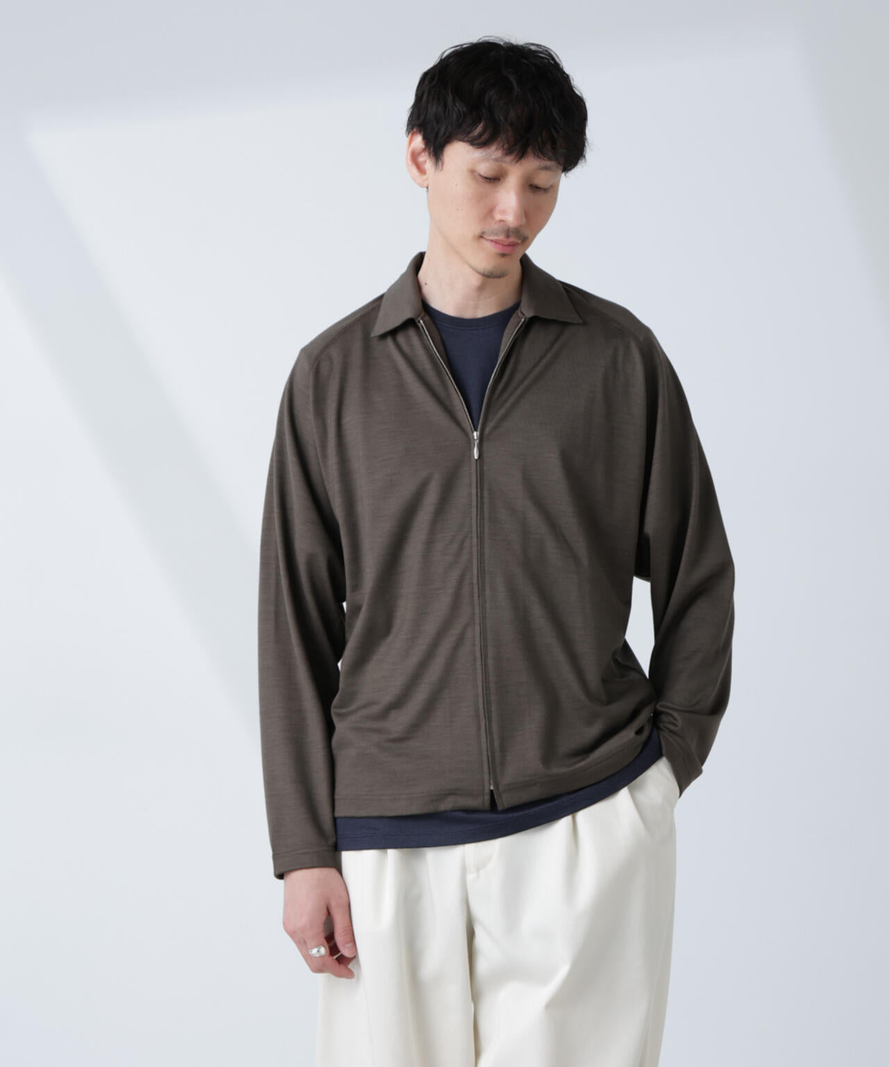 「ALL-DAYS COMFORT 100% WOOL」 ZIPプルオーバー 6685123222